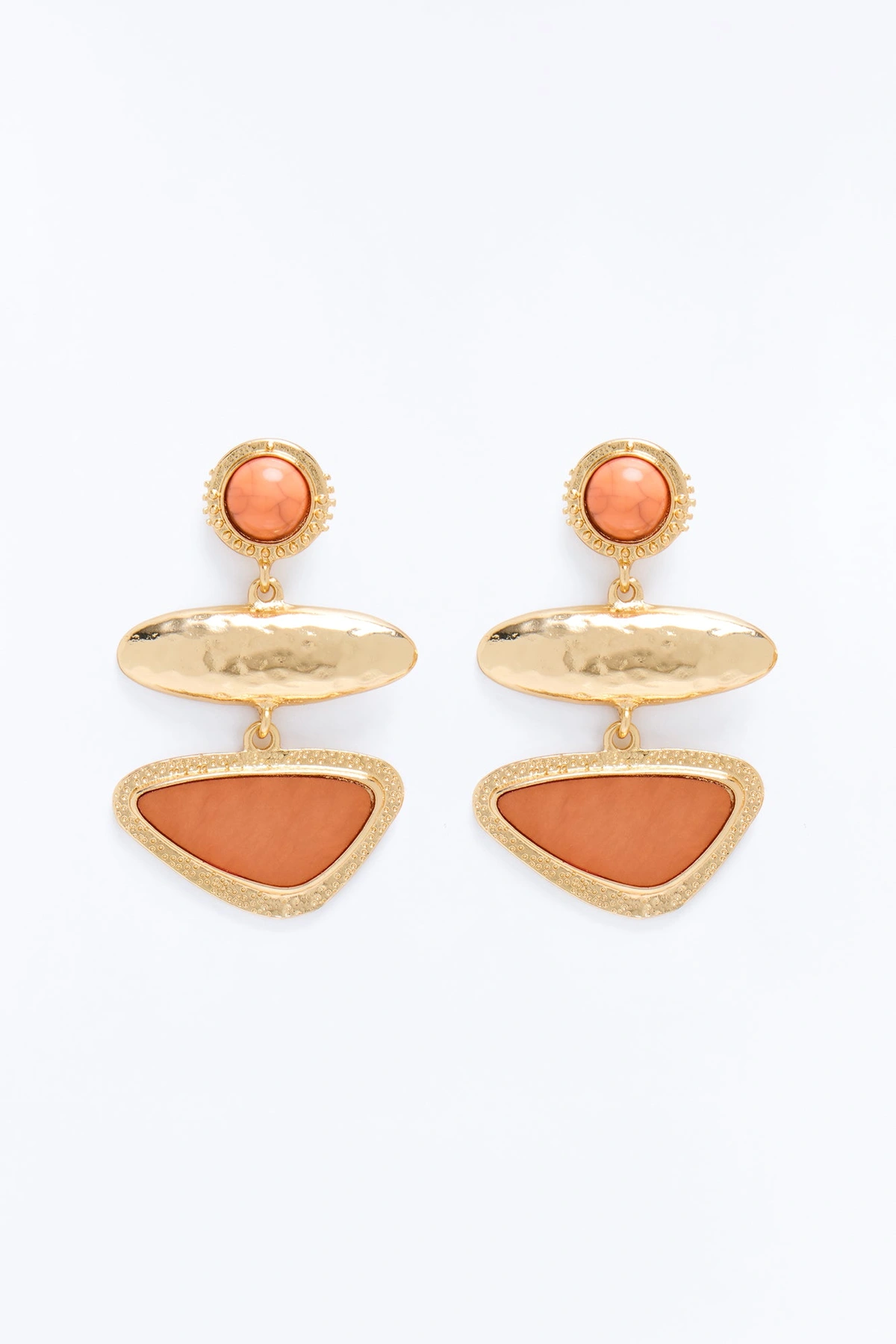 Vacation Bliss Drop Earrings - Gold/Brown — Dourado/Castanho