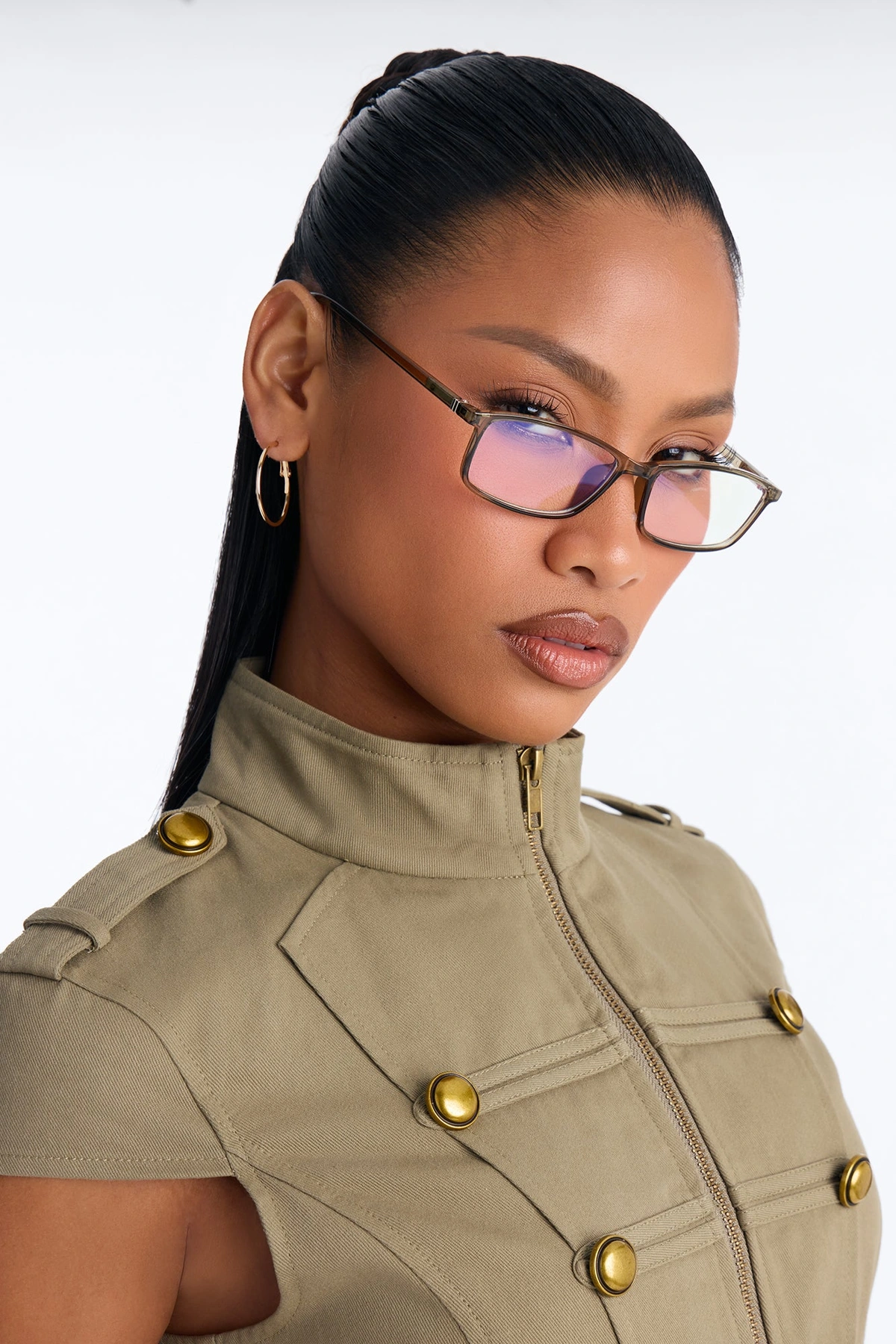 Office Siren Blue Light Glasses - Green — Verde