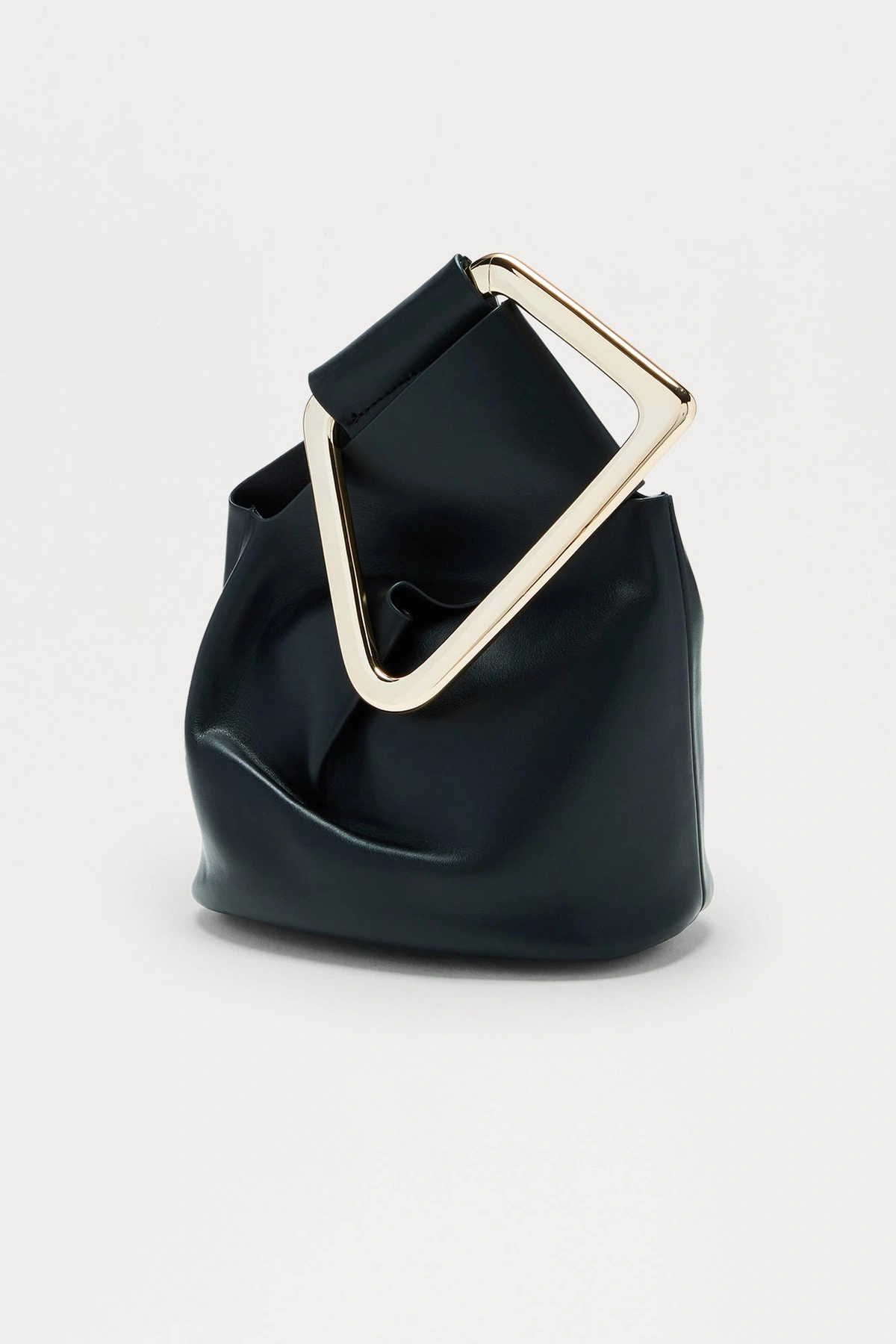 Jocelyn Faux Leather Clutch - Black — Preto