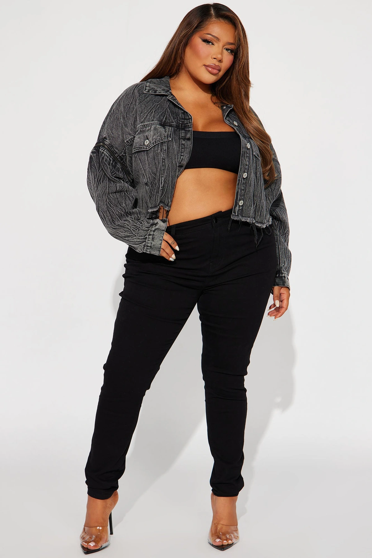 Skinny Uniform Pants - Black — Preto