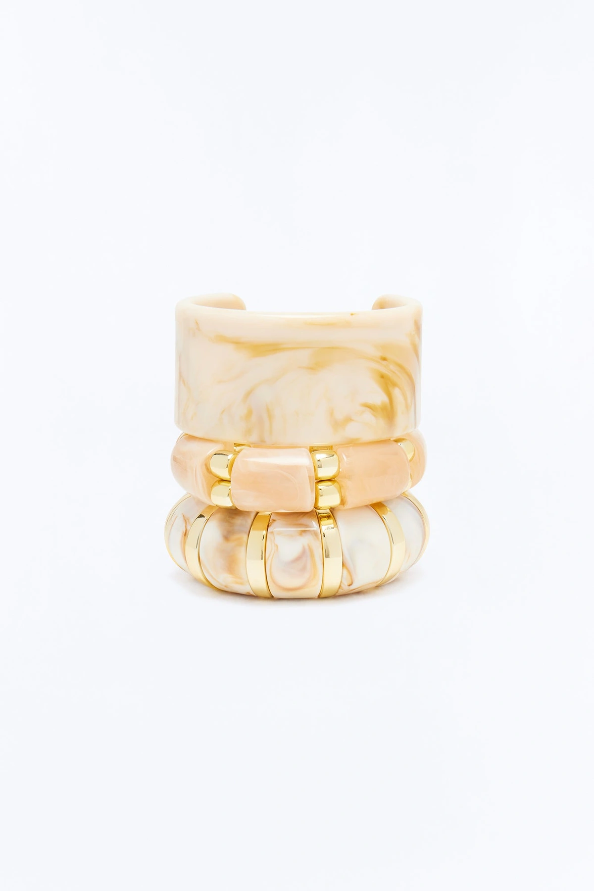 Coast To Coast 3 Piece Bracelet Set - Ivory/combo — Marfim/combinação