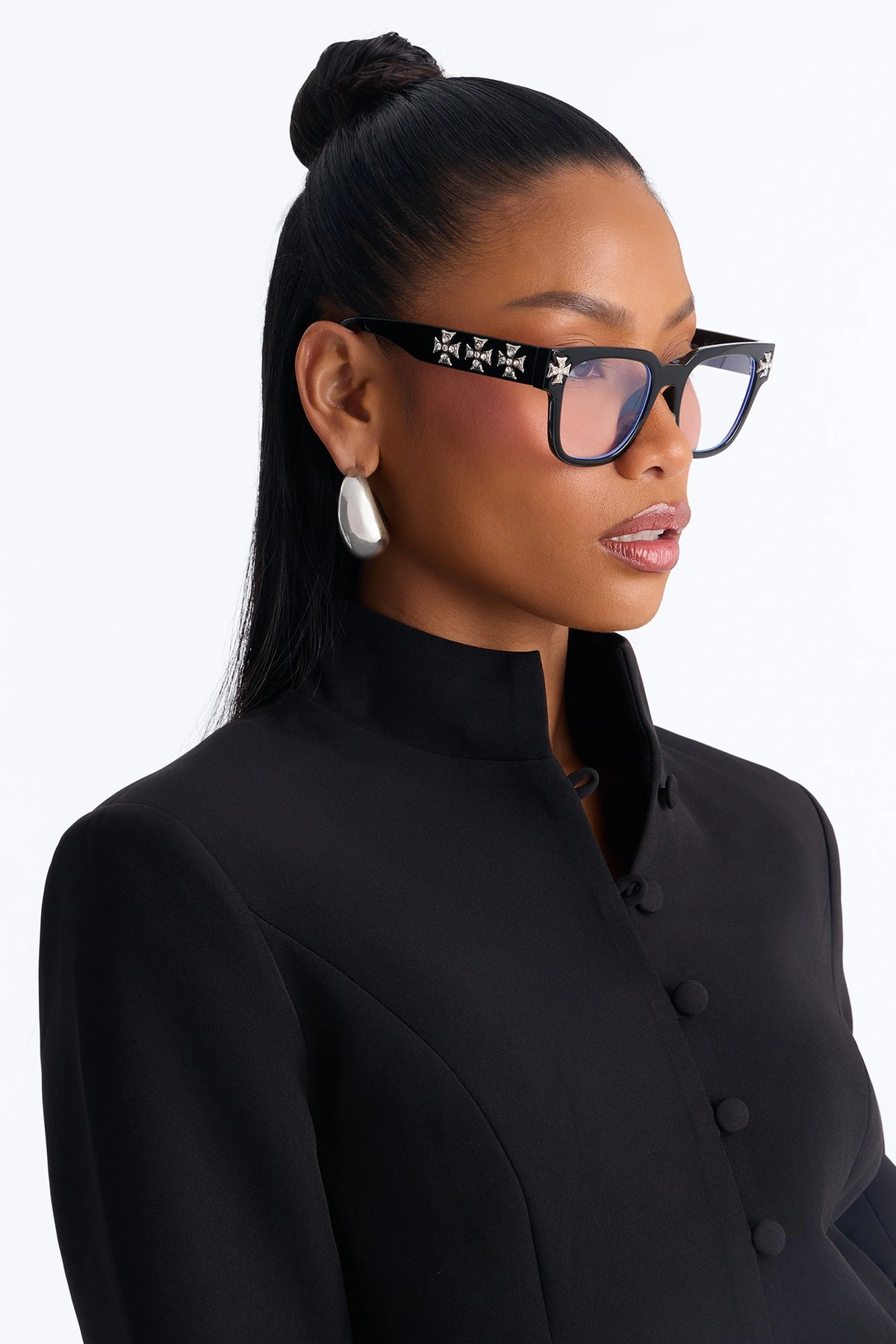 Faith And Success Blue Light Glasses - Black — Preto