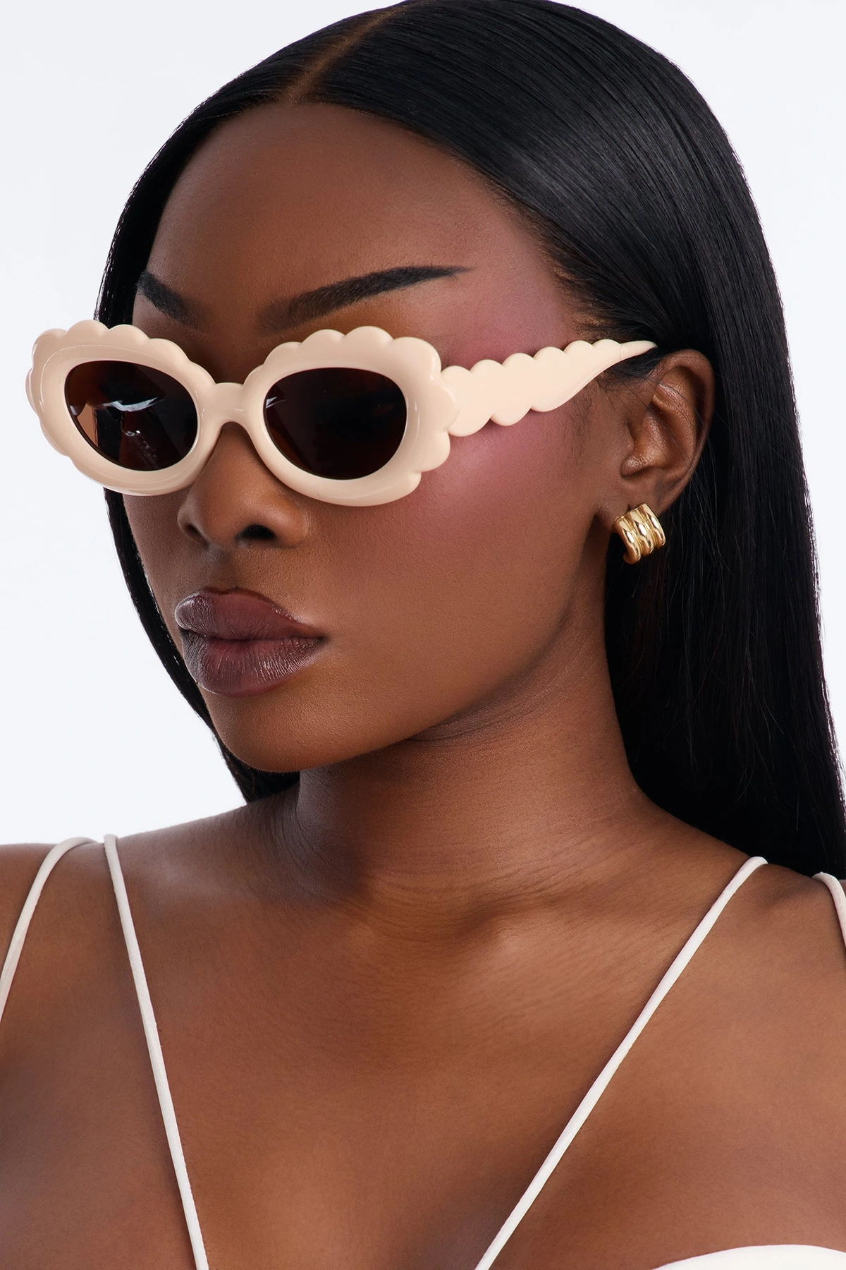 Razor Laser Sunglasses - Nude — Nude
