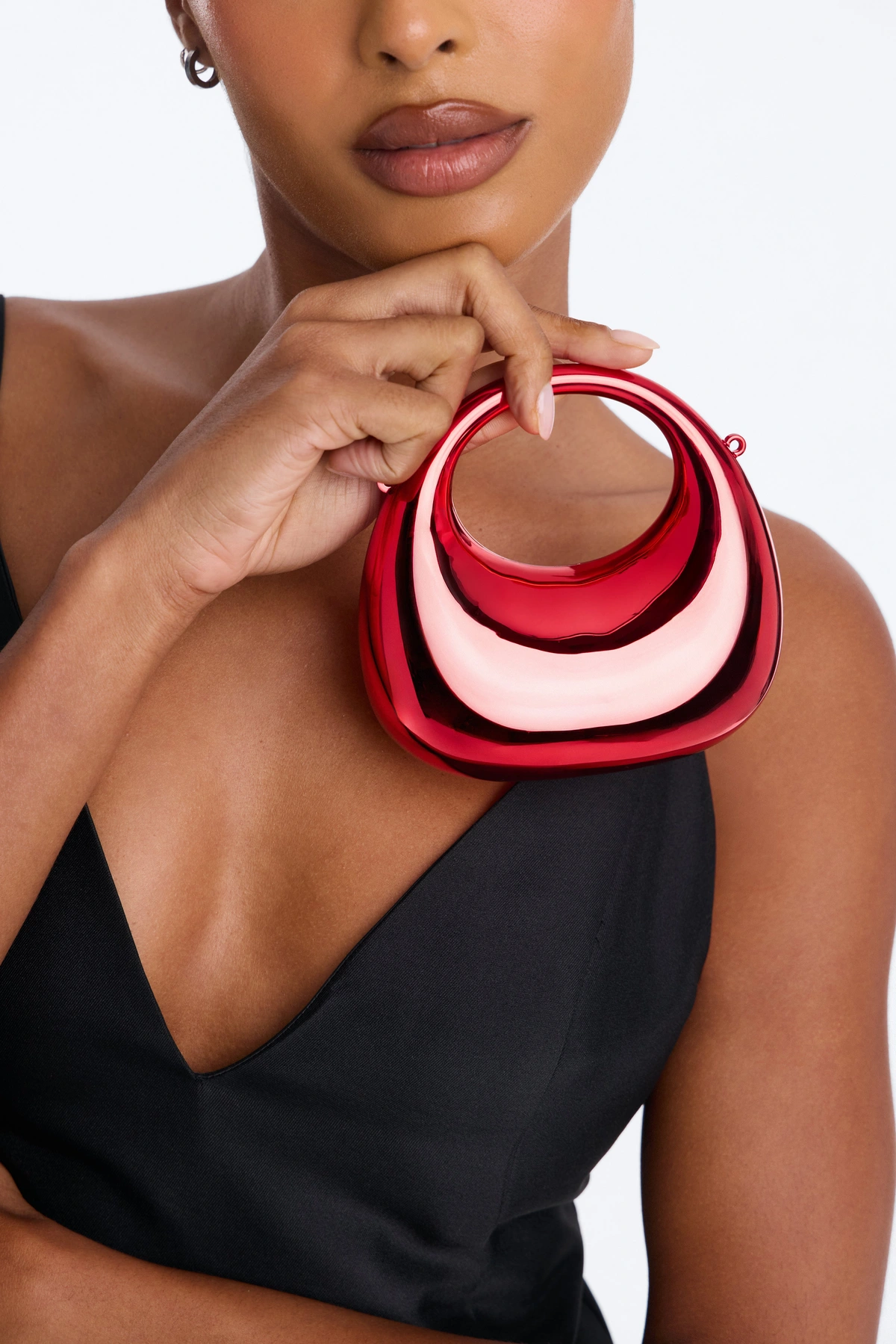 My Mini Me Metal Clutch - Red — Vermelho