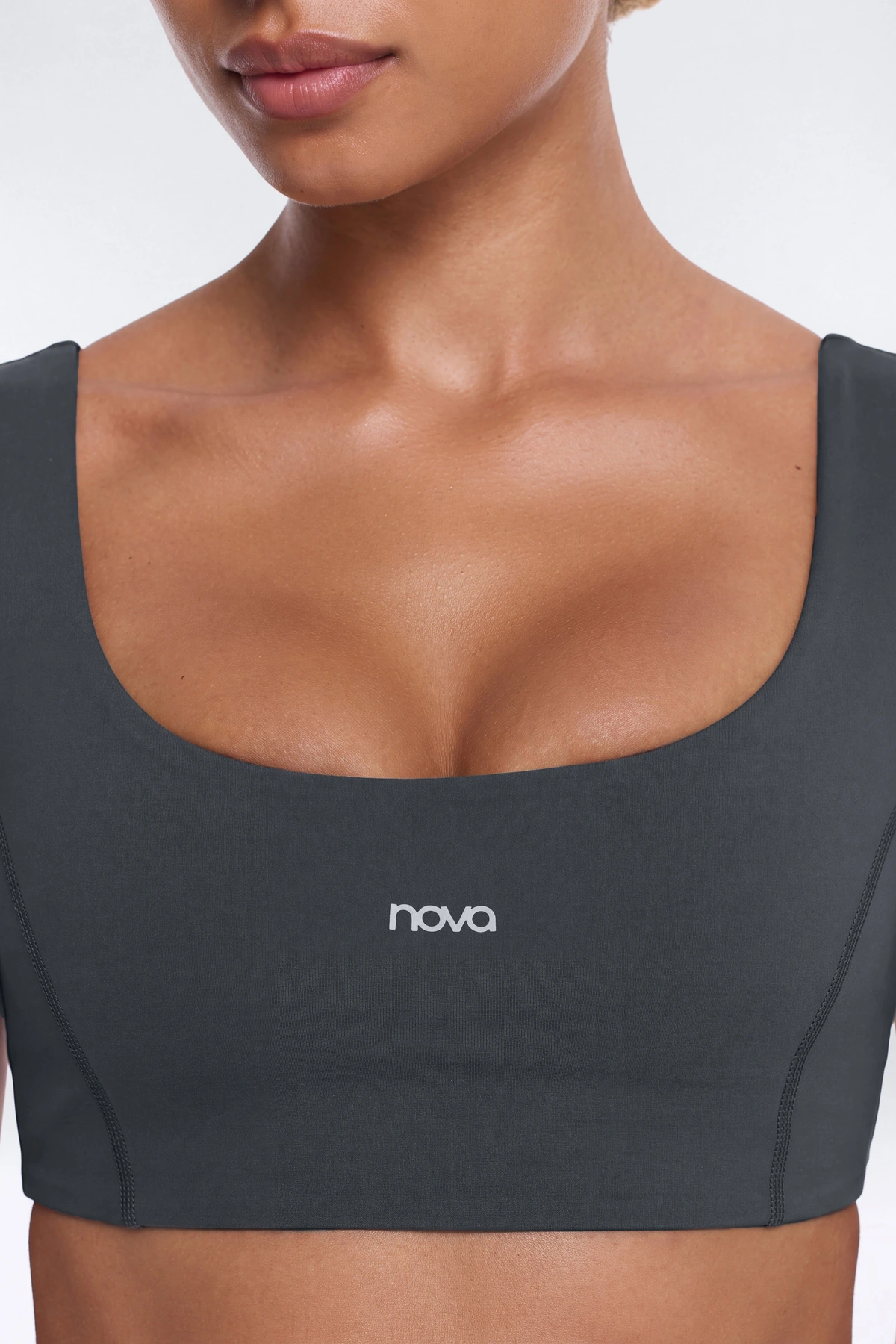 CloudForm™ Cap Sleeve Crop Top - Carbon — Carbon