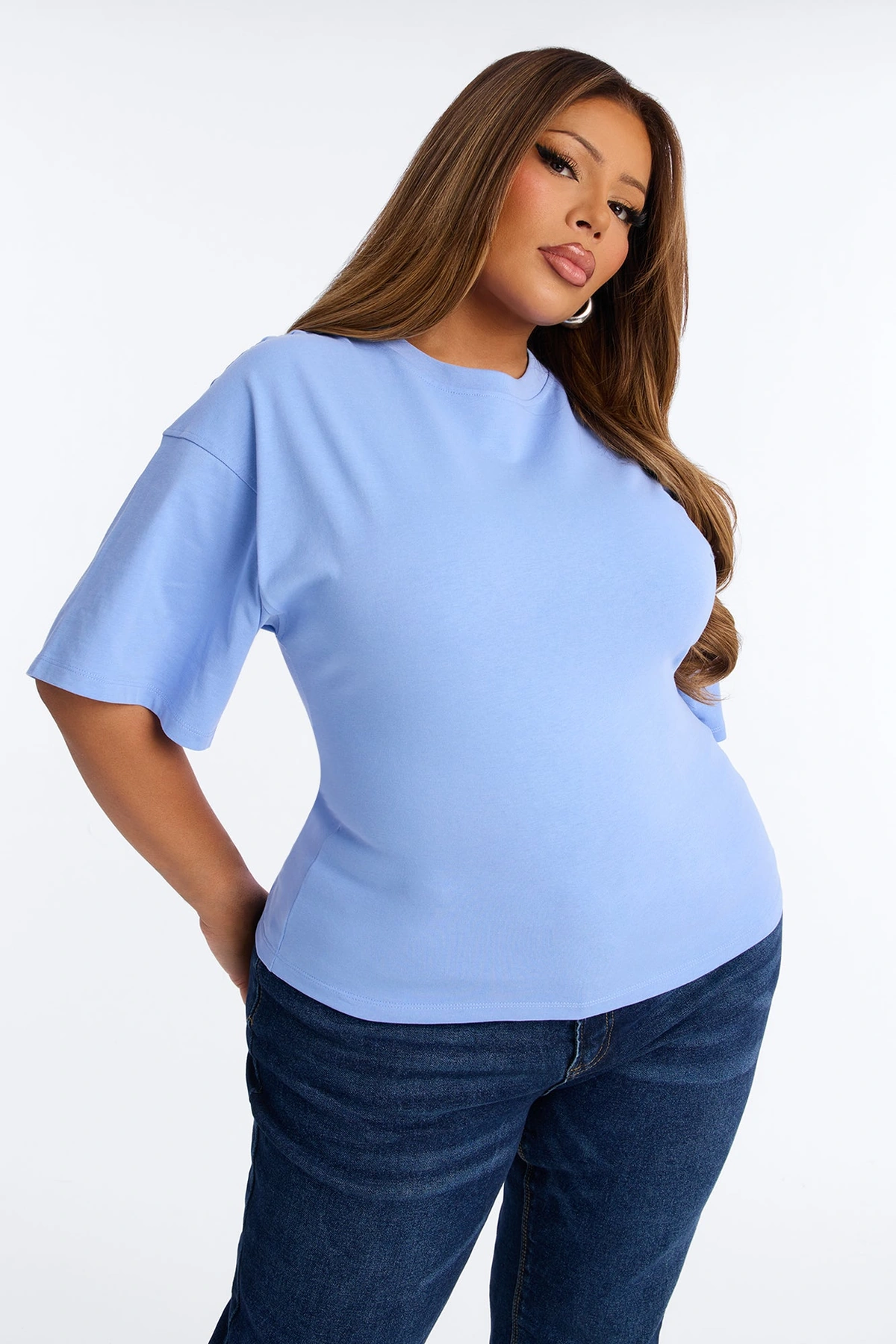 Jayden Fitted T-Shirt - Periwinkle — Periwinkle