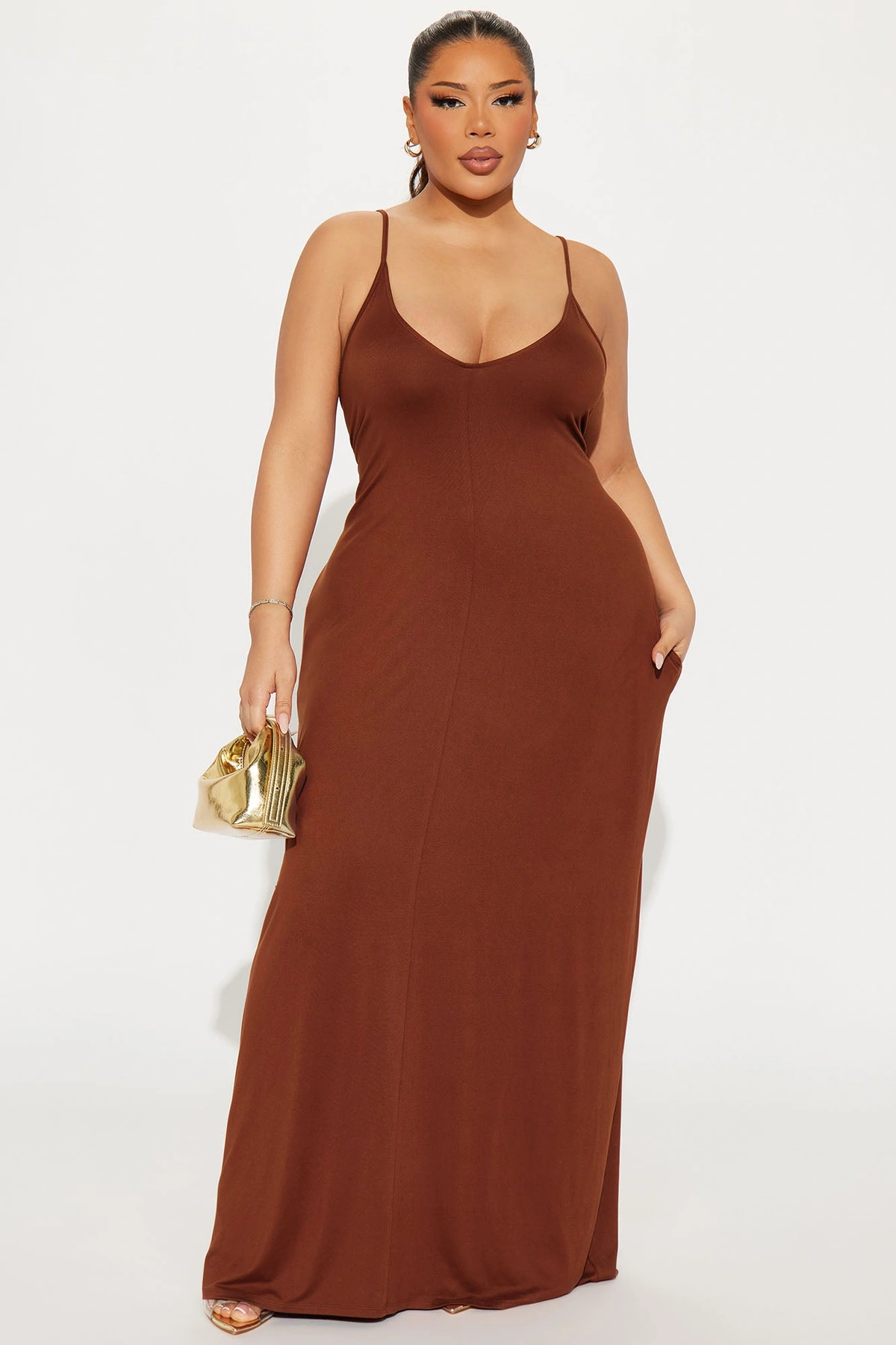 Simple Saturday Maxi Dress - Brown — Castanho