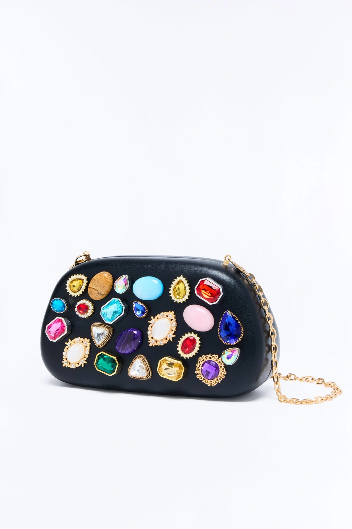 Filthy Rich Jeweled Clutch Handbag - Multi Color — Multicolor