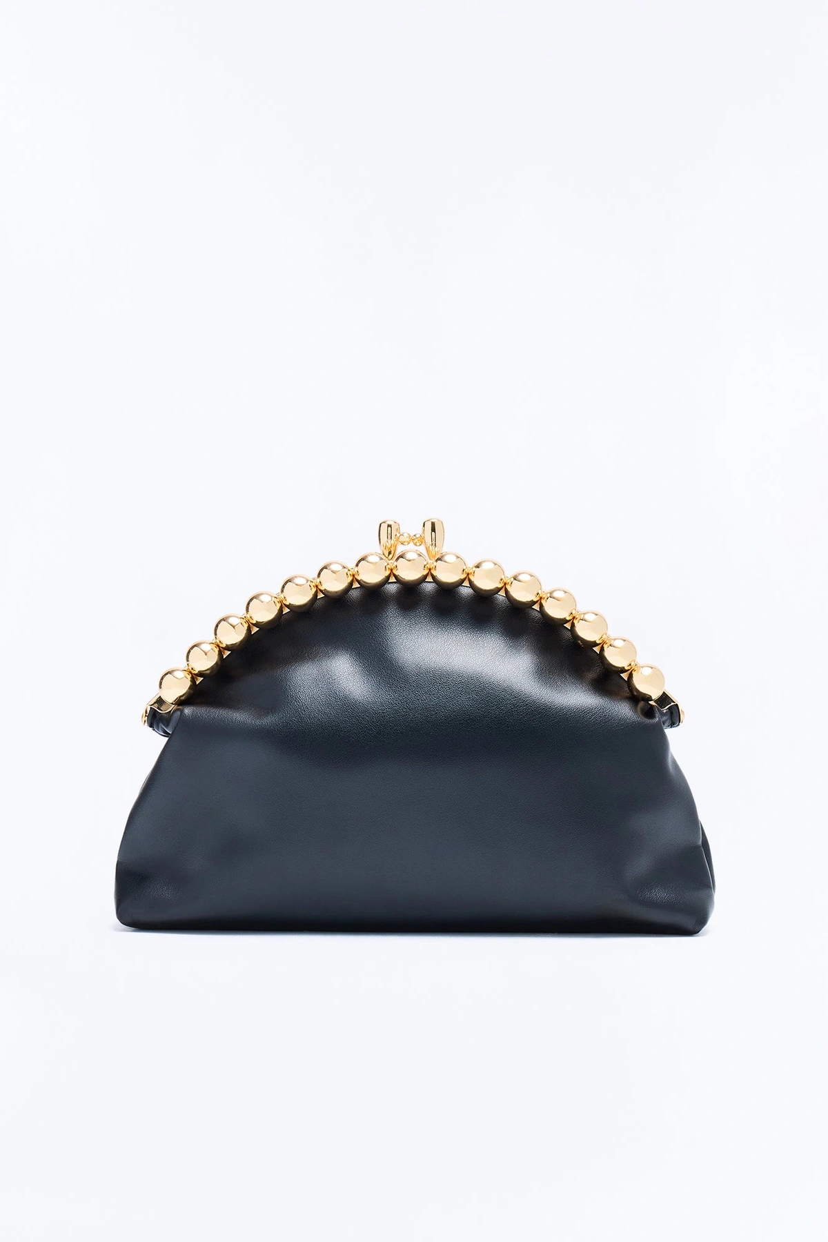 Class Act Faux Leather Clutch - Black — Preto