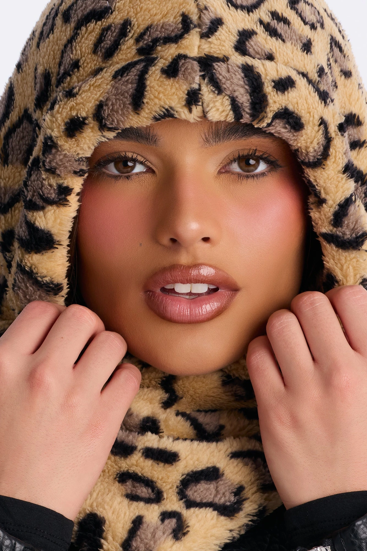 Snow Leopard Faux Fur Balaclava - Leopard — Leopardo