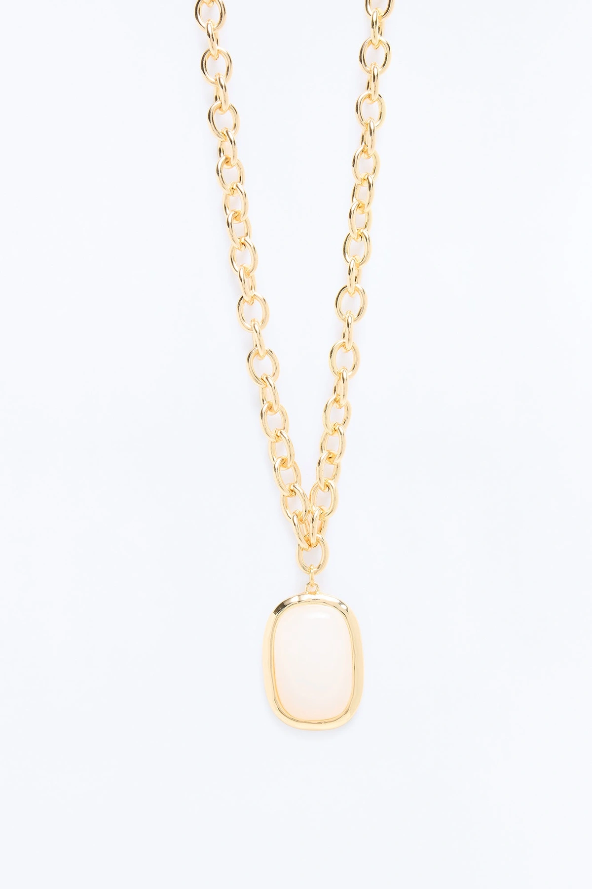 Beauty Beholder Necklace - White/Gold — Branco/Dourado
