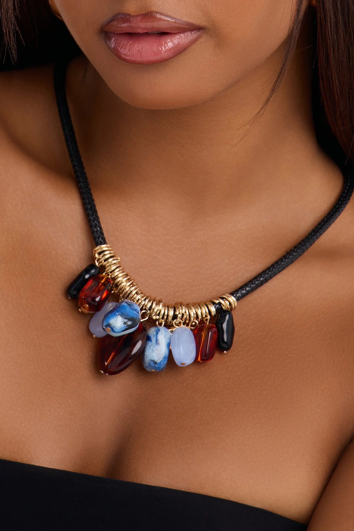Sunset Cove Necklace - Black/combo — Preto/combinação
