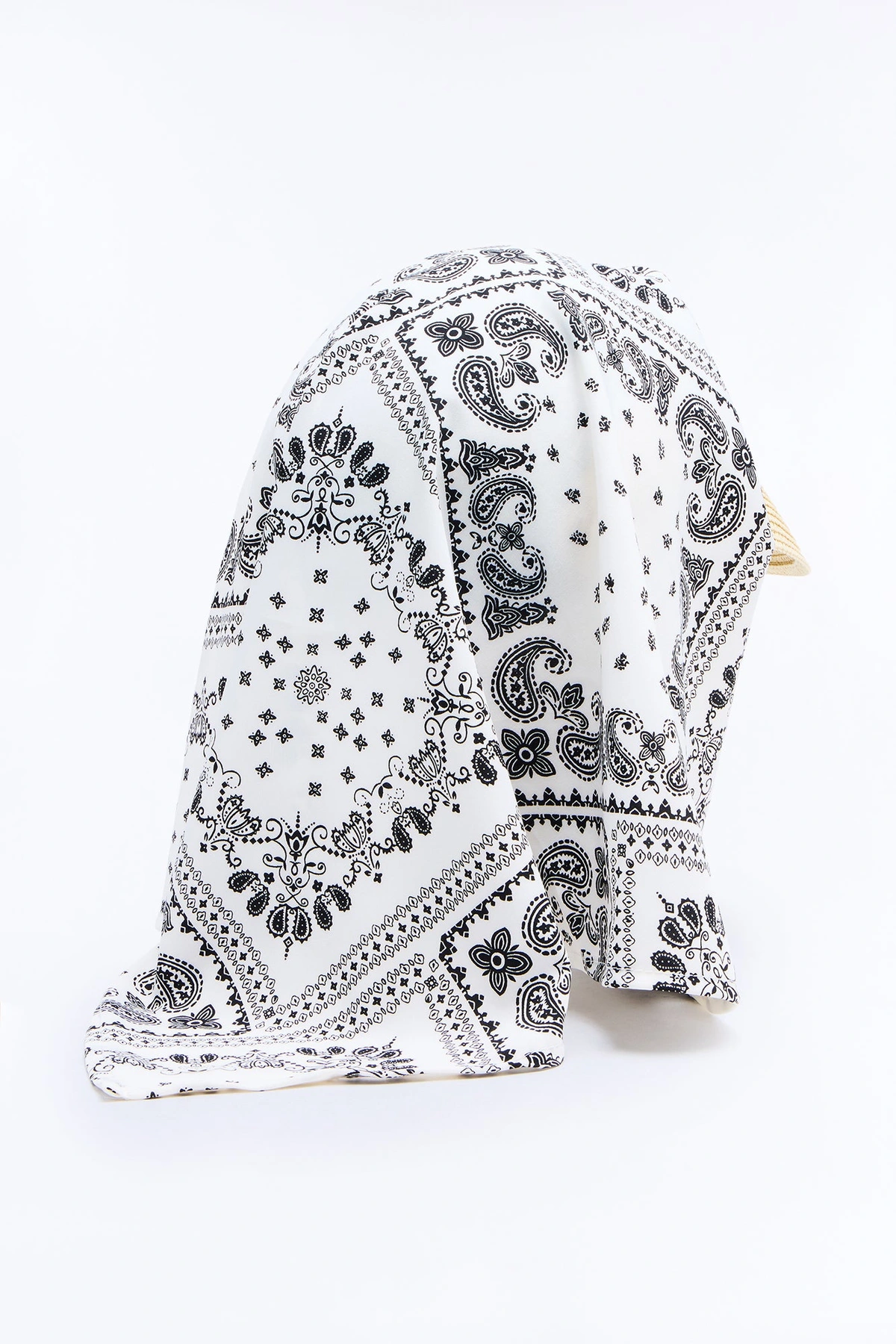 Gran Torino Straw Visor And Head Wrap - White/combo — Branco/combinação