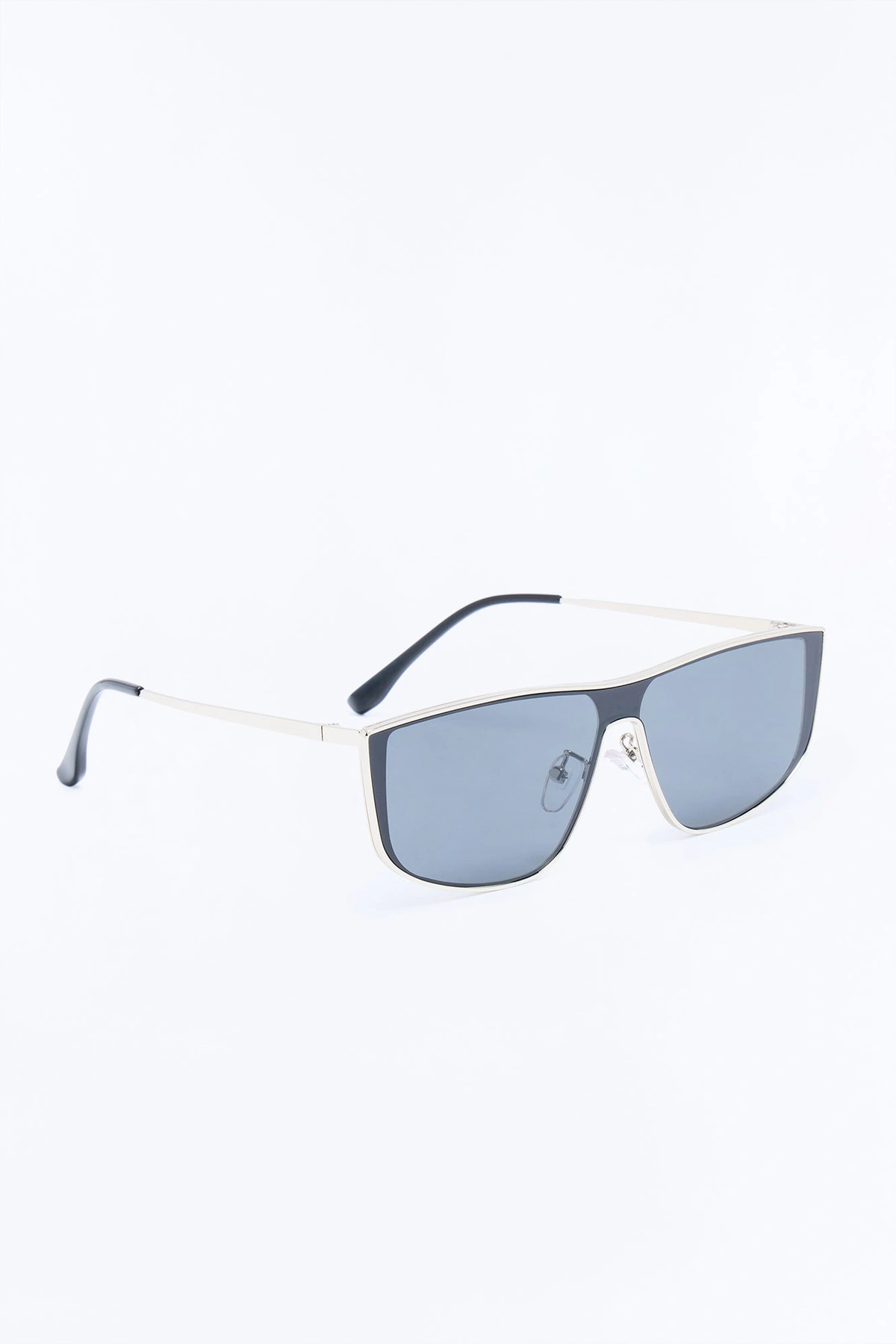 Follow Your Lead Sunglasses - Black/Silver — Preto/Prateado