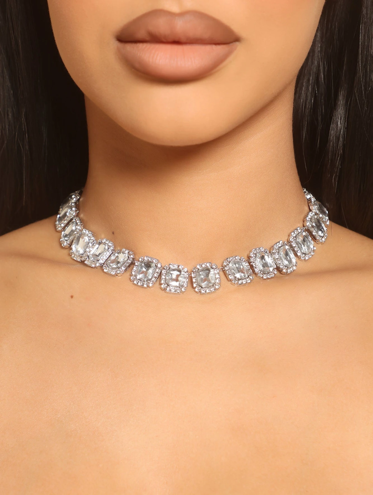 Ice Princess Choker Necklace - Silver — Prateado