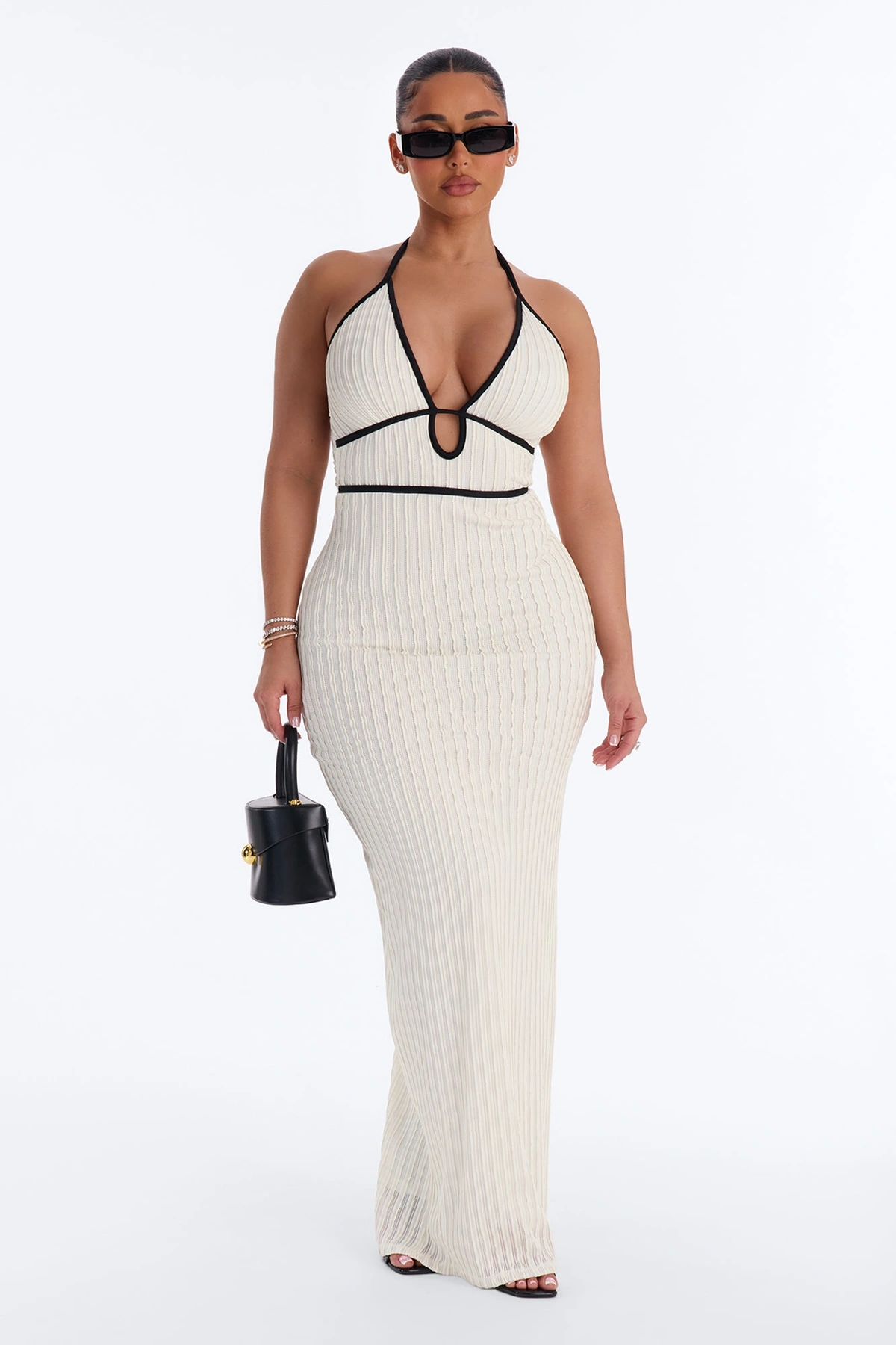 Sunlit Bliss Textured Maxi Dress - Off White — Off Branco