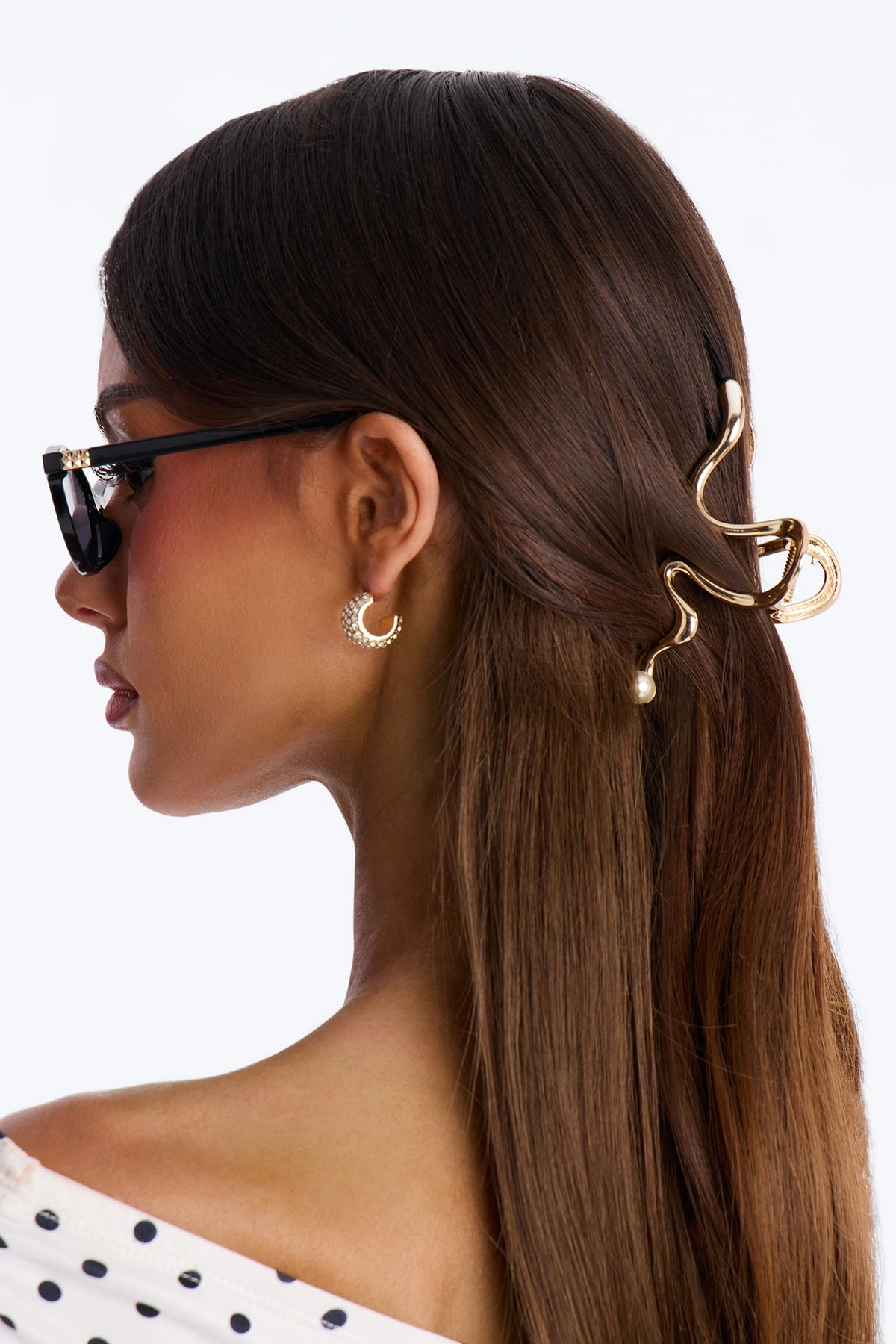 Waves On Hot Sand 3 Piece Claw Clip Set - Gold/combo — Dourado/combinação