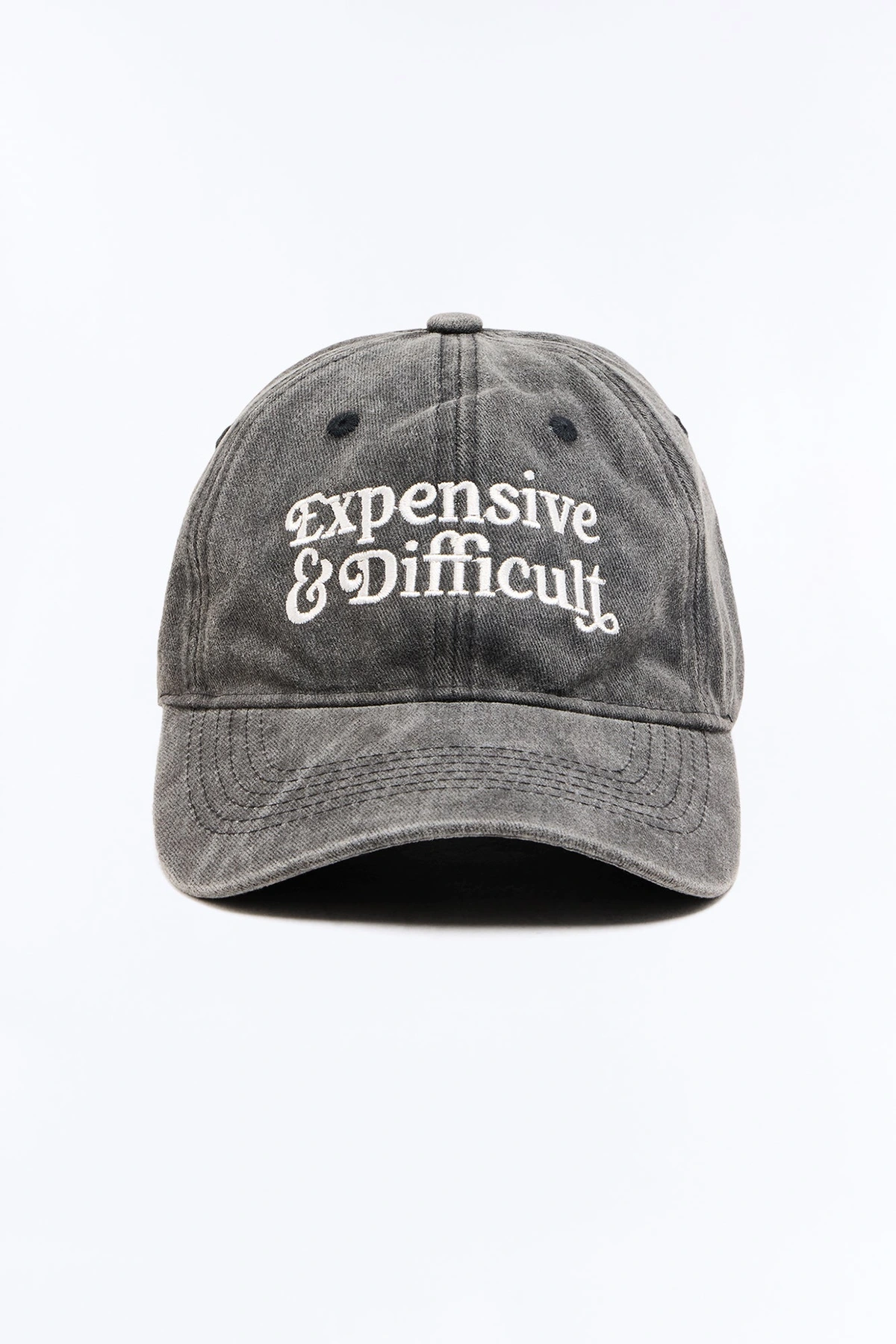 Expensive & Difficult Baseball Hat - Black — Preto