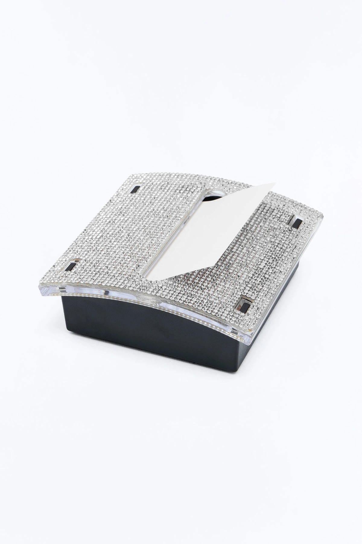 Rhinestone Sticky Note Dispenser - Silver — Prateado