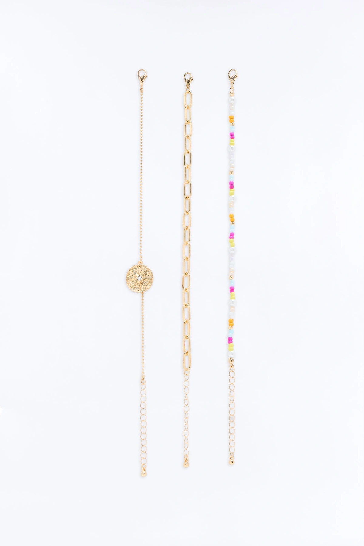 Summer Fun Anklet - Gold/Multi — Dourado/Multicolor