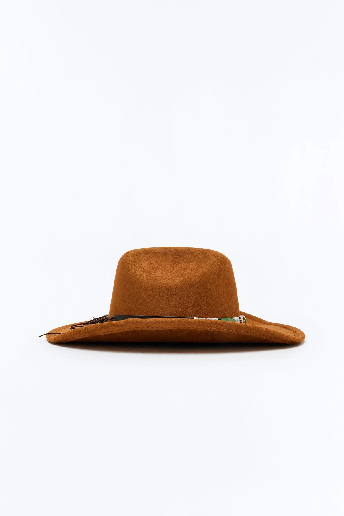 Hot Stone Road Faux Suede Cowboy Hat - Tan — Castanho-claro