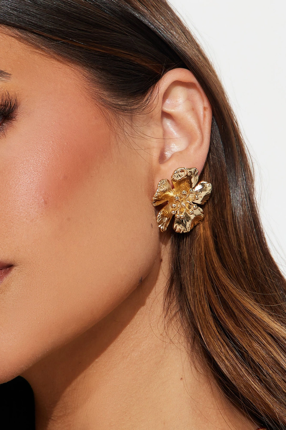 Floral Note Earrings - Gold — Dourado