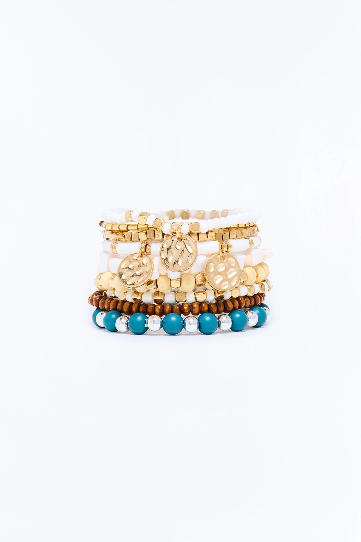 Just Beachy 9 Piece Bracelet Set - Multi Color — Multicolor