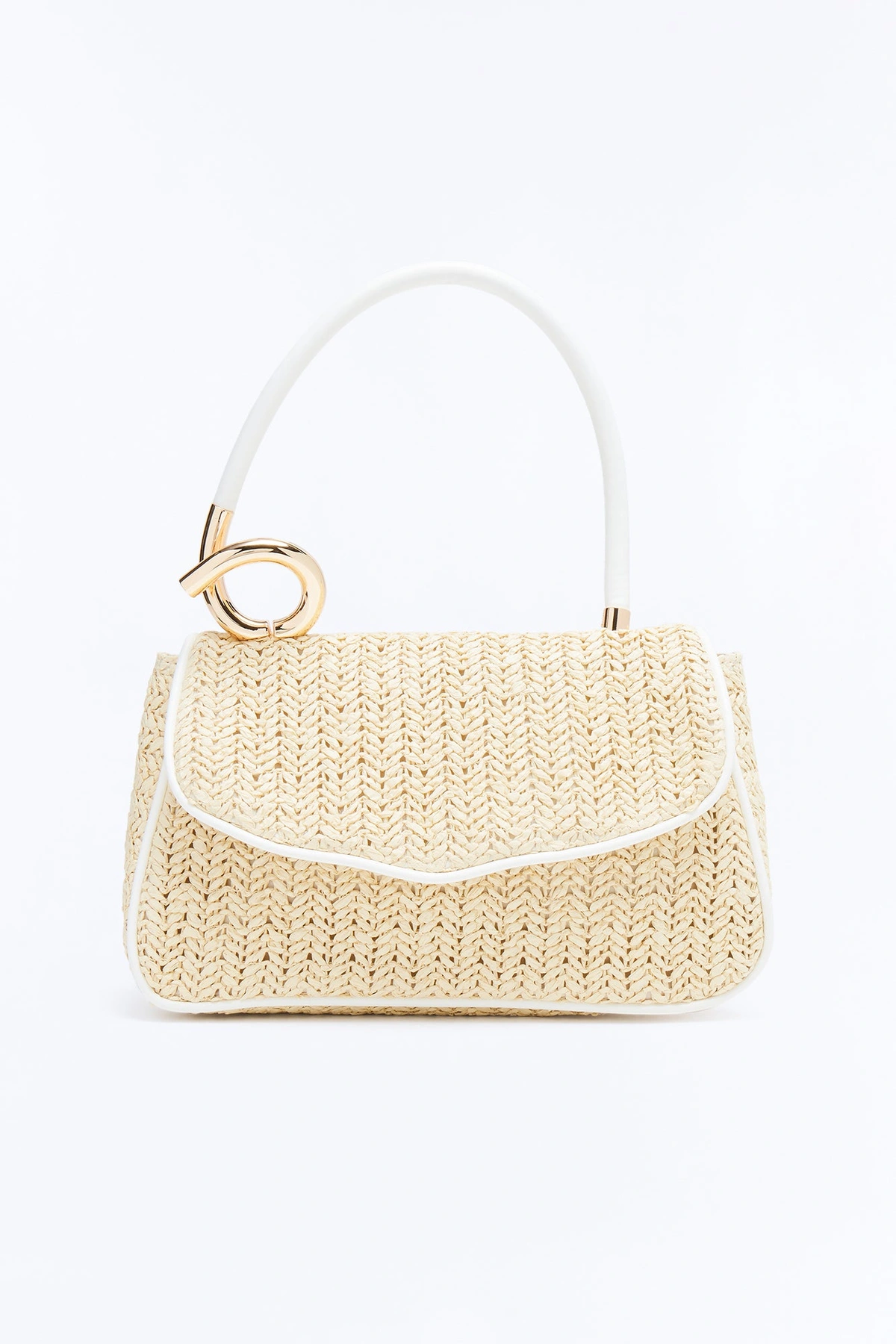 She's Twisted Satchel Handbag - Ivory — Marfim