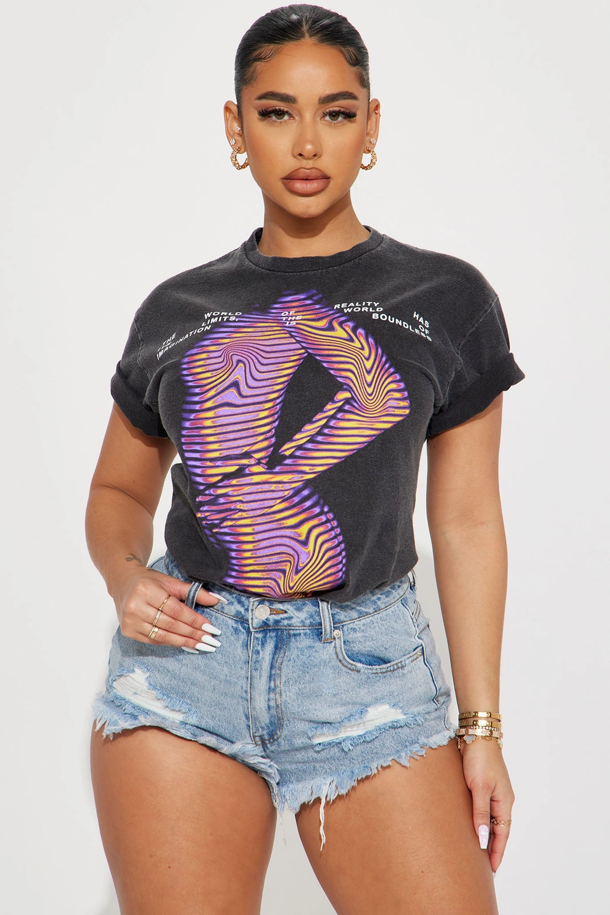 My Reality Washed Tshirt - Charcoal — Cinzento-escuro
