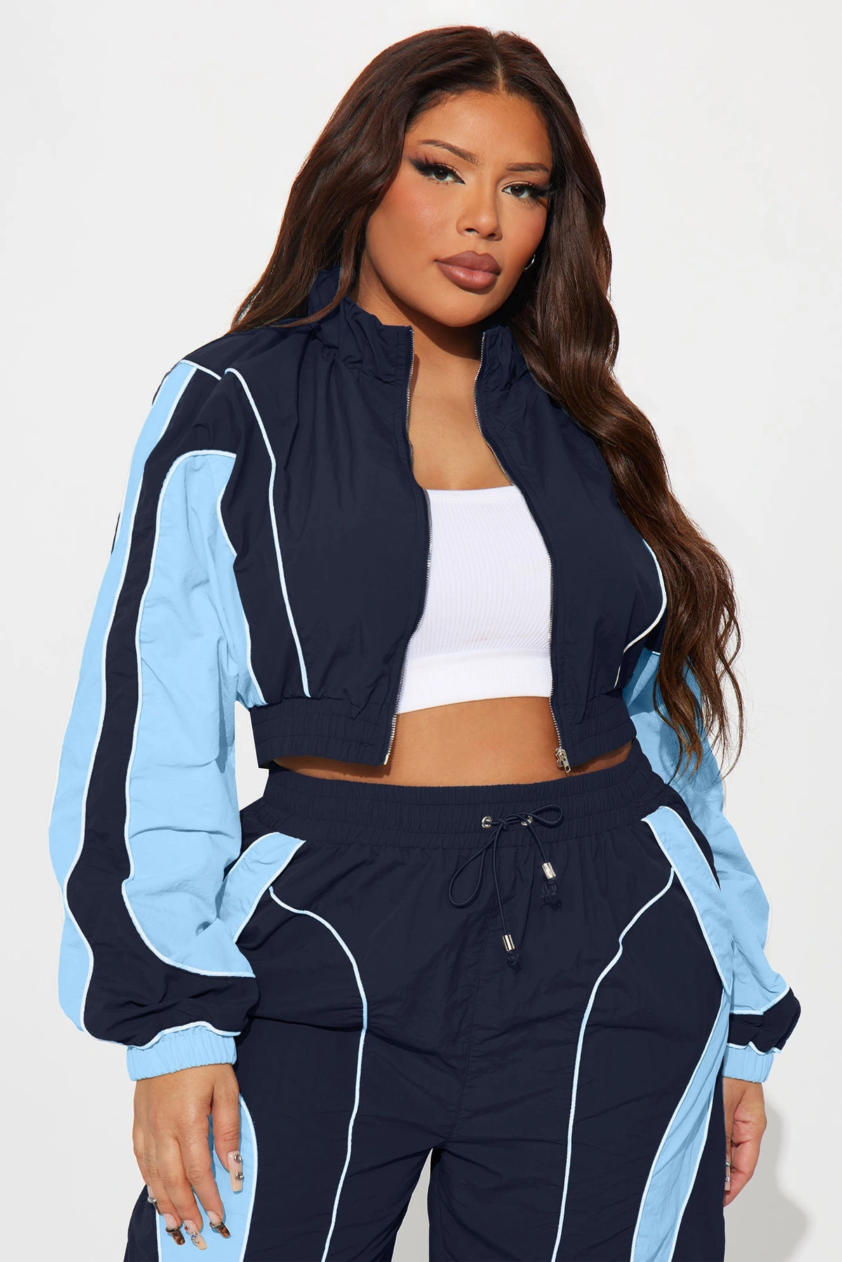 New Era Colorblock Windbreaker Jacket - Blue/combo — Azul/combinação