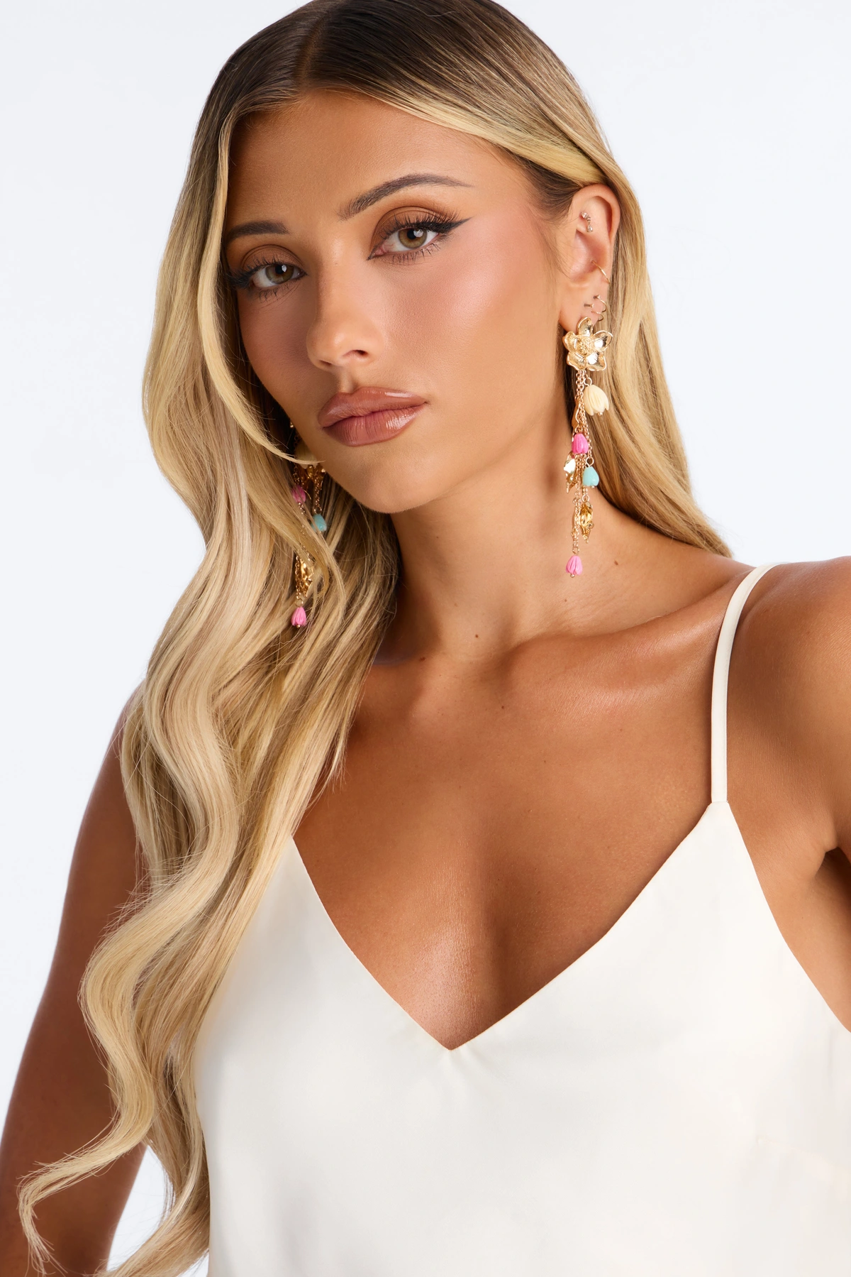 Perfect Garden Earrings - Gold/Multi — Dourado/Multicolor