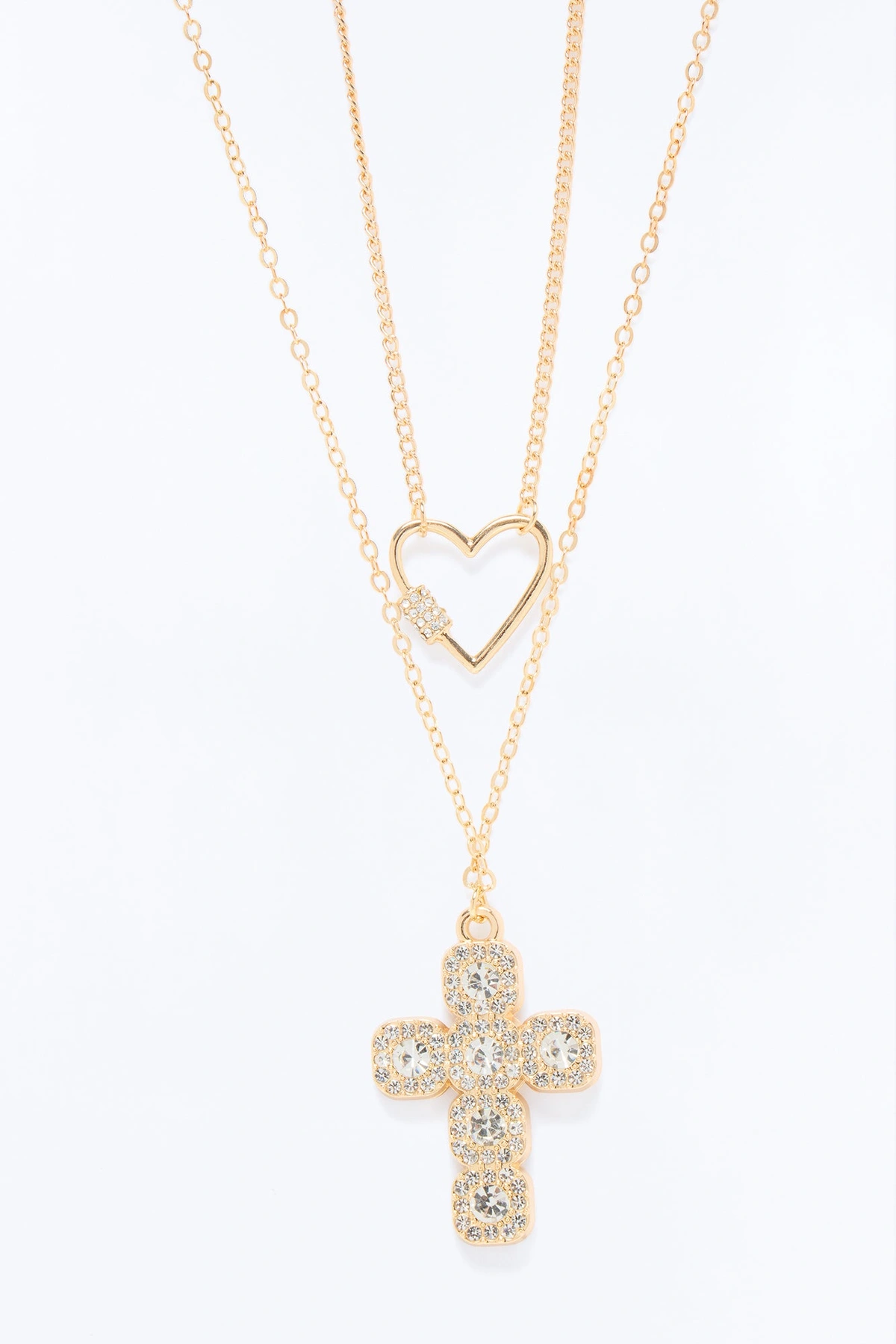Believe In Love Layered Necklace - Gold — Dourado