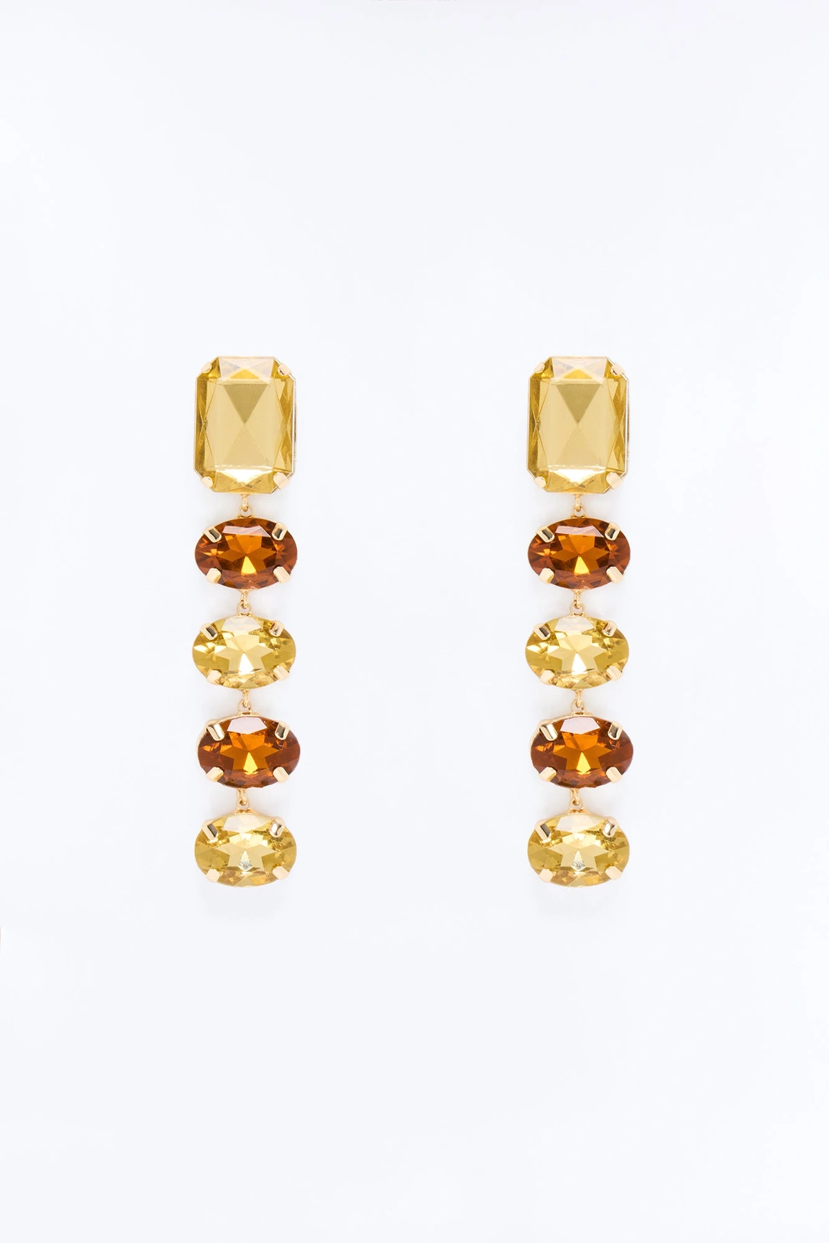 Lost Interest Drop Earrings - Brown/combo — Castanho/combinação
