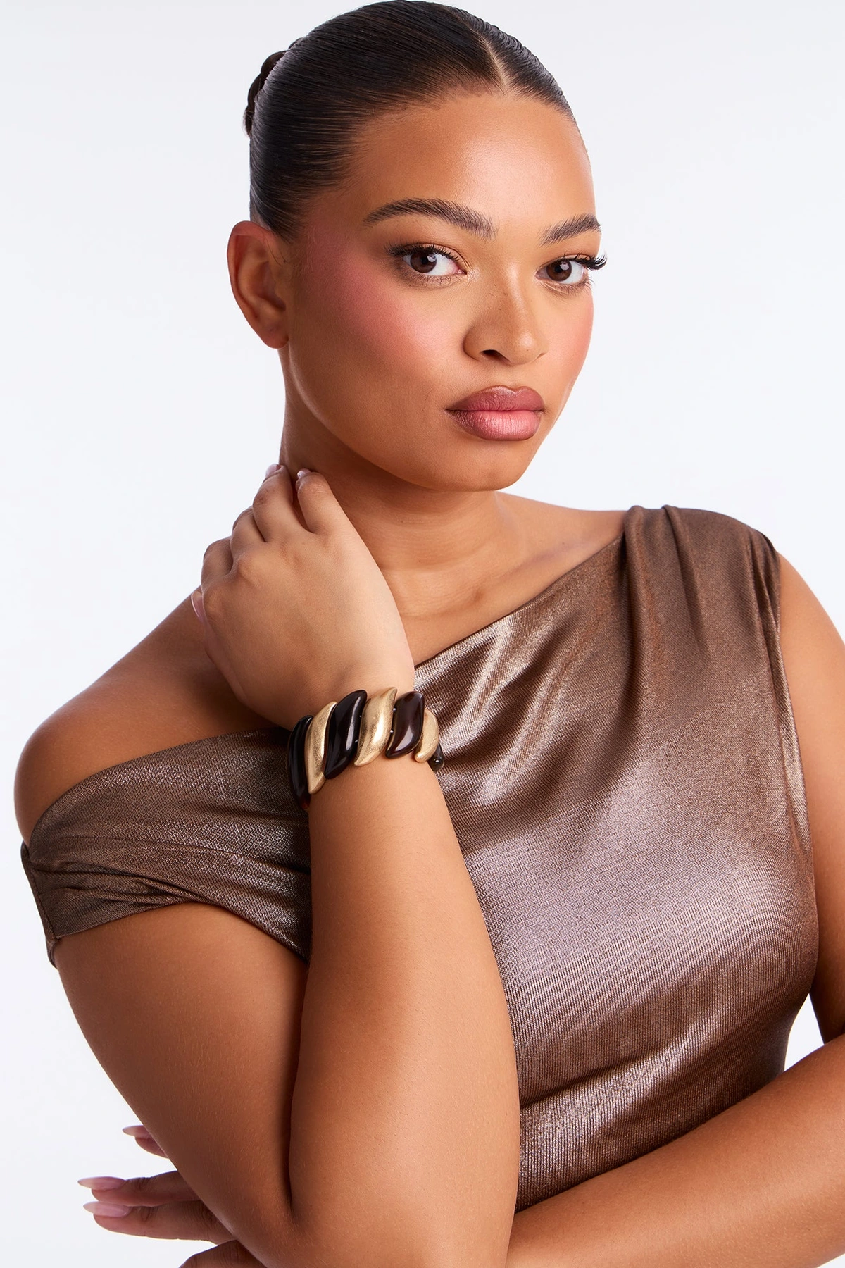 Going With The Flow Stretch Bracelet - Brown/combo — Castanho/combinação