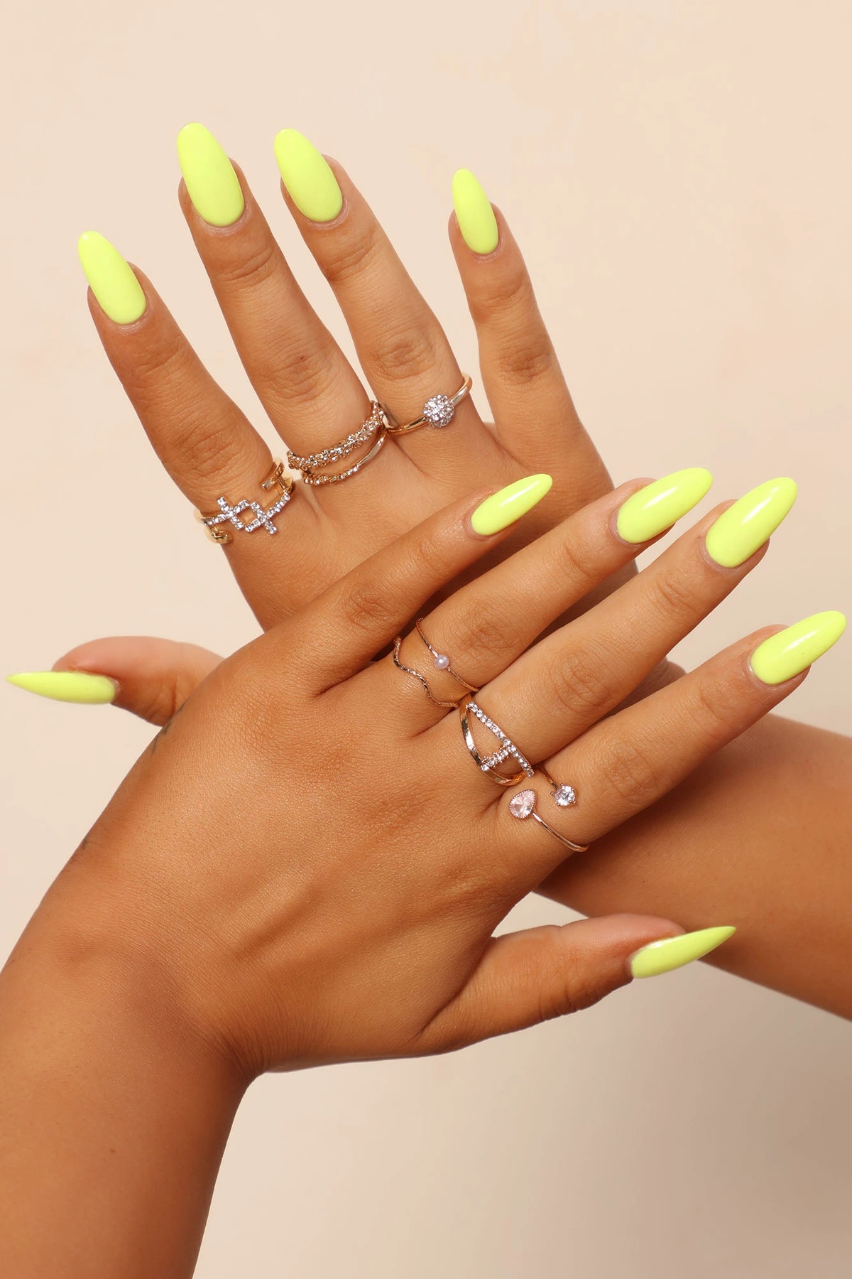 Simply Beautiful 9 Piece Ring Set - Gold — Dourado