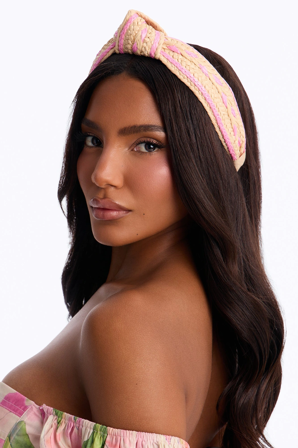 Hamptons Weekend Headband - Pink/combo — Rosa/combinação