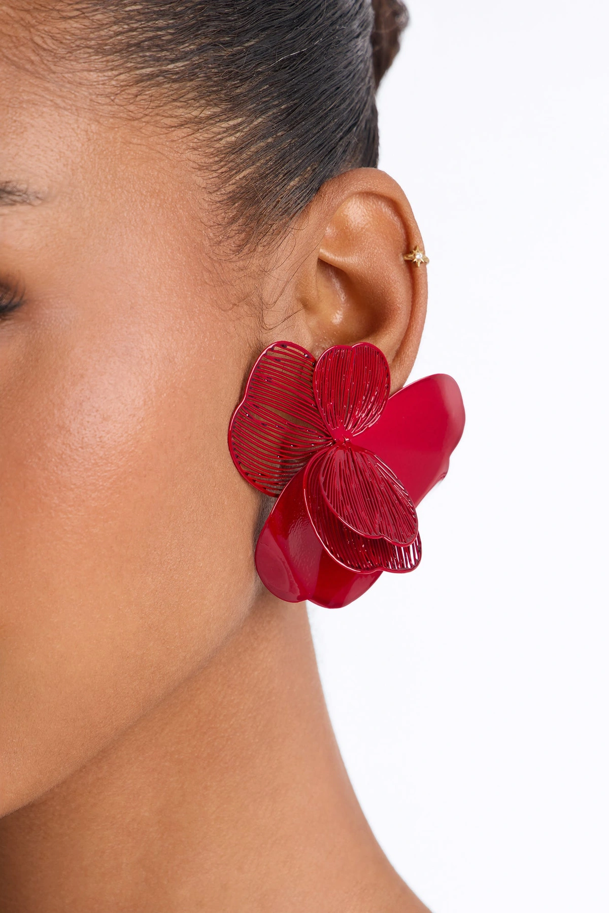 Meet Me Halfway Drop Earrings - Red — Vermelho