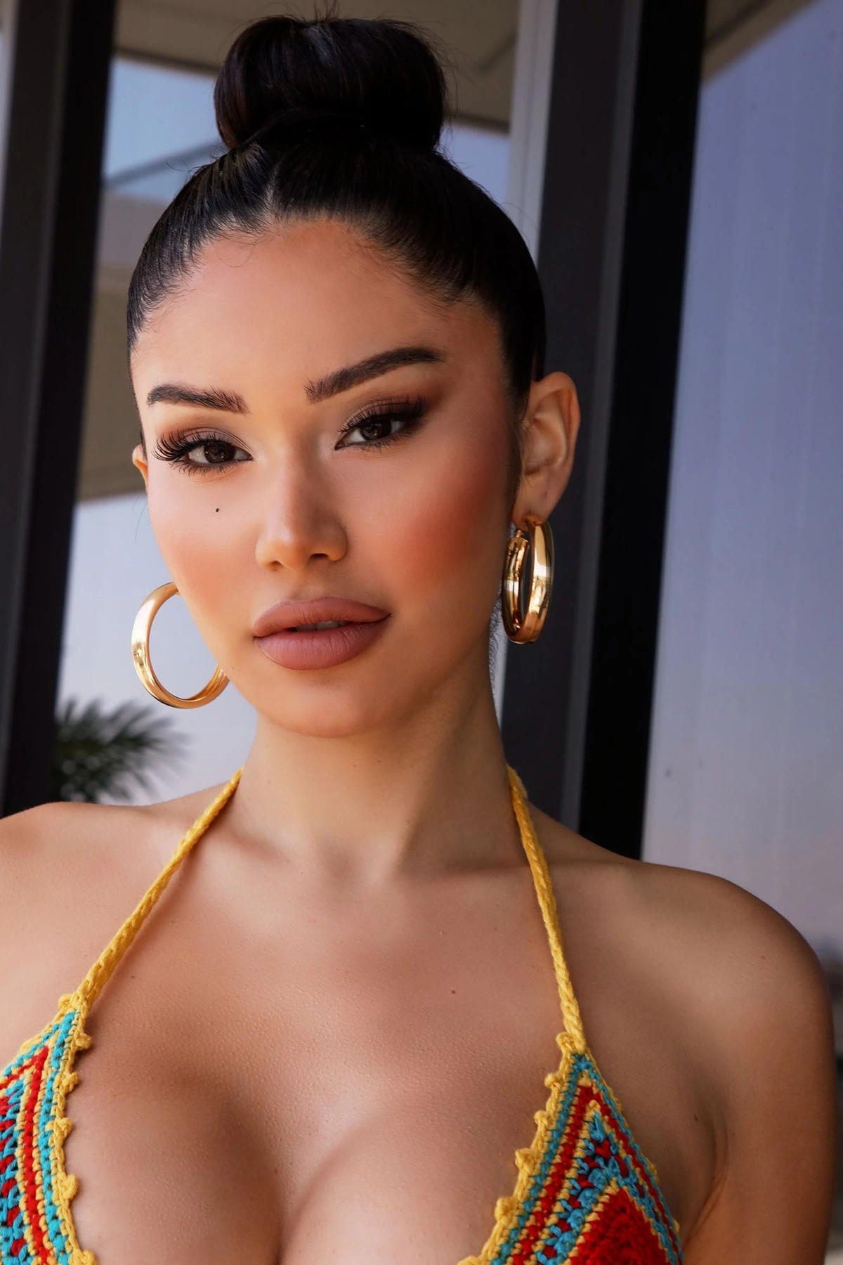 Bad Girls Only Hoop Earrings - Gold — Dourado