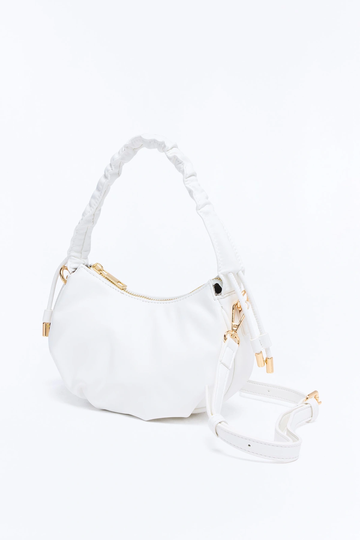 Read My Mind Faux Leather Shoulder Handbag - White — Branco