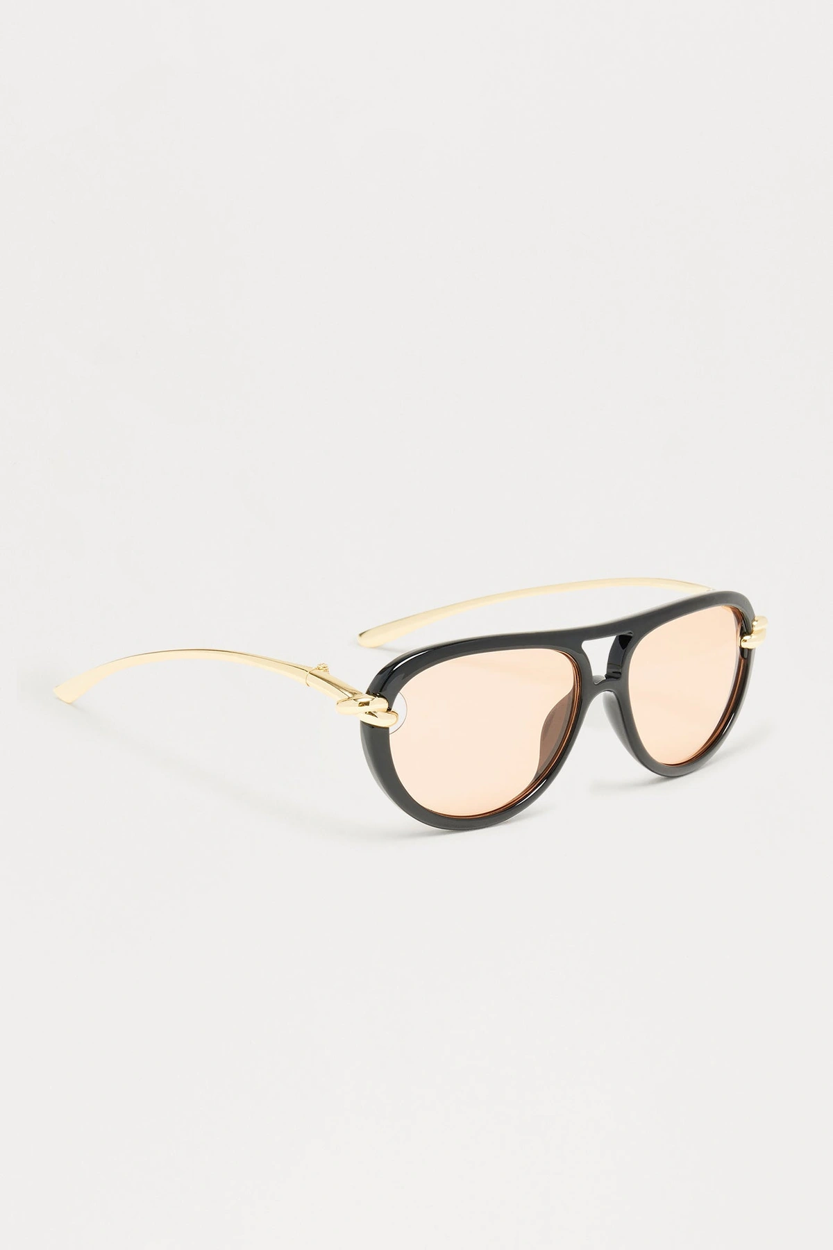 Knoty Girl Aviator Sunglasses - Black — Preto