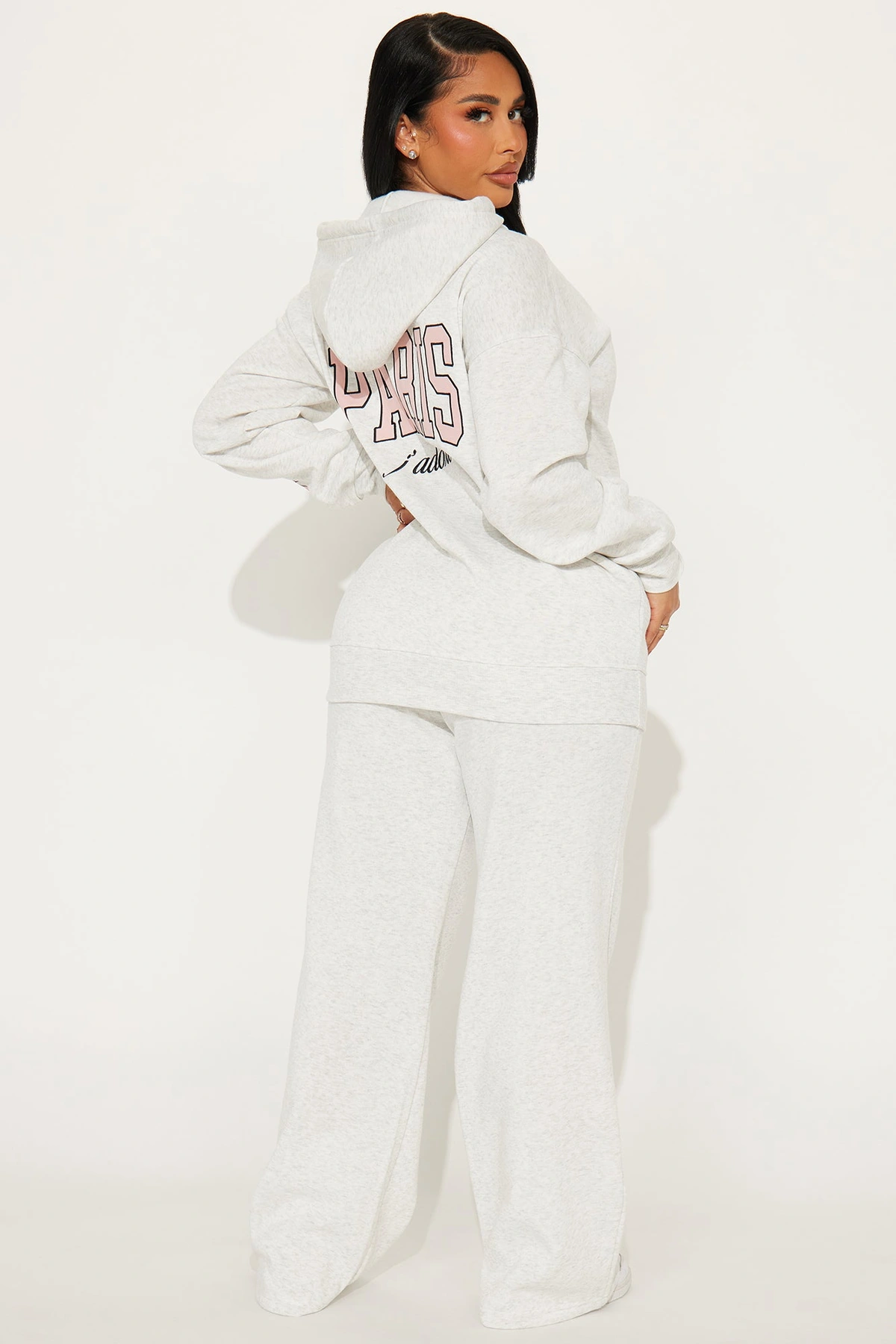 Jadore Fleece Pant Set - Heather Grey — Cinzento mesclado