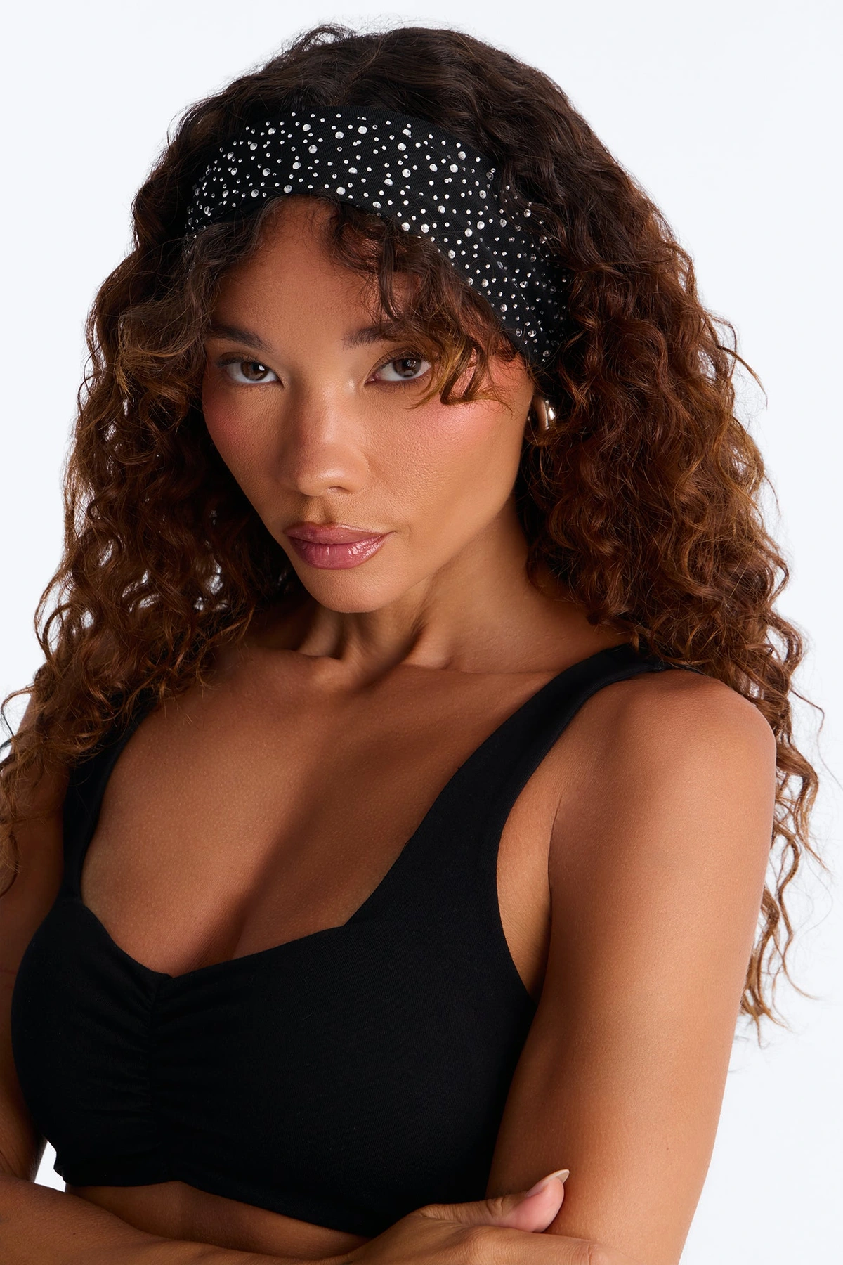 Starry Night 2 Piece Headband Set - Black — Preto