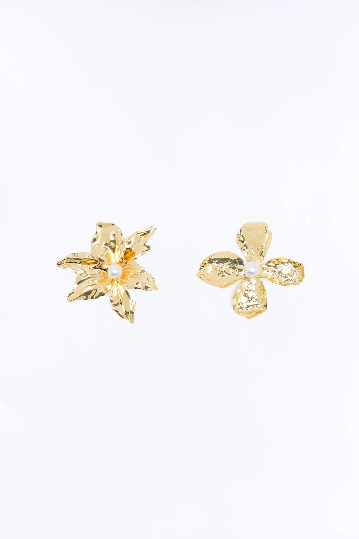 Flowers Of The Hot Desert 2 Piece Hair Clip Set - Gold — Dourado