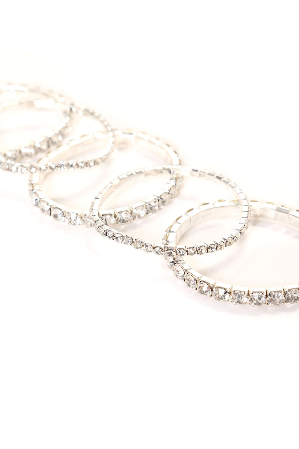 A Little Glam Moment 5 Piece Bracelet Set - Silver — Prateado