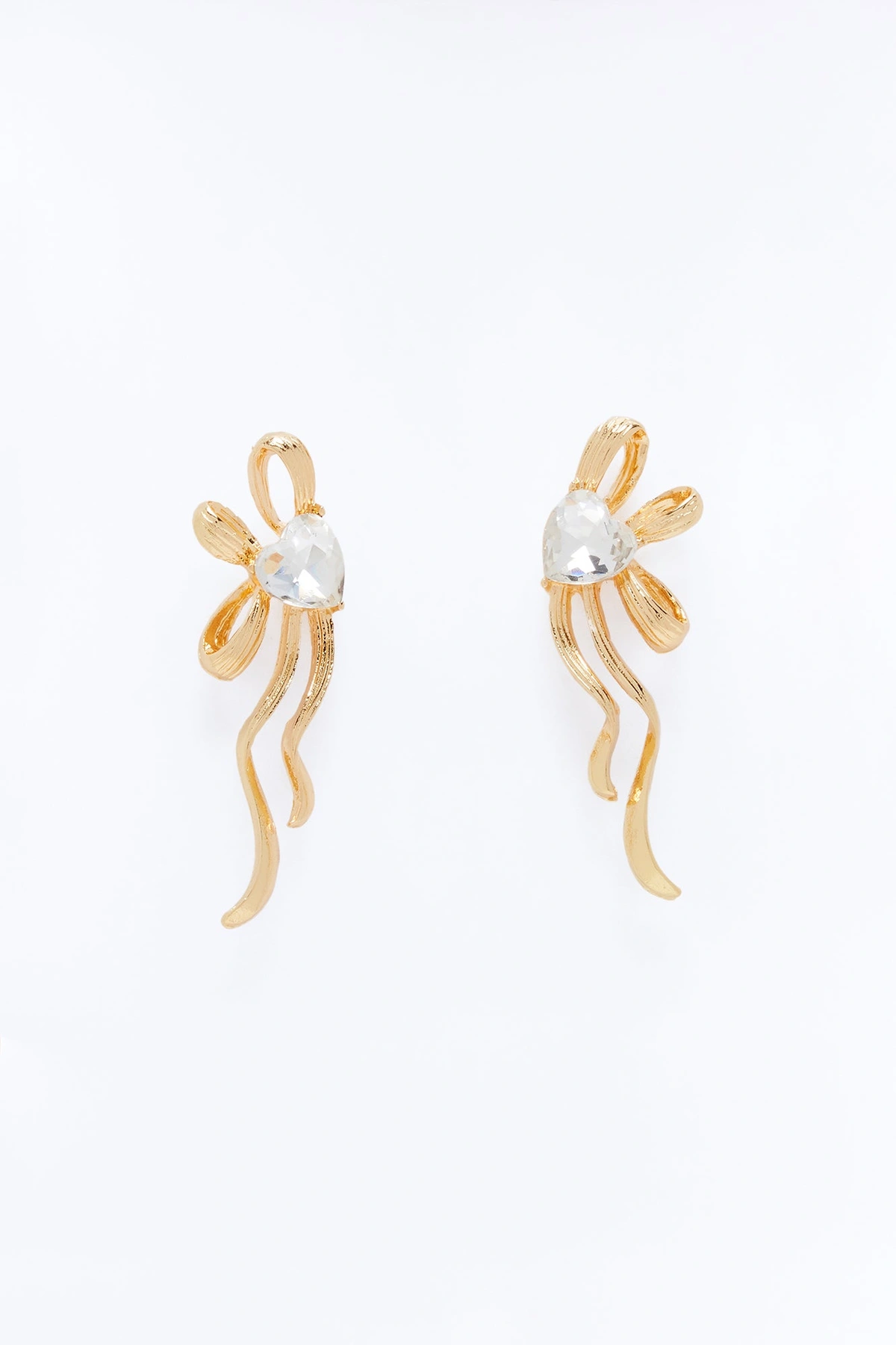 Bowed In Love Earrings - Gold — Dourado