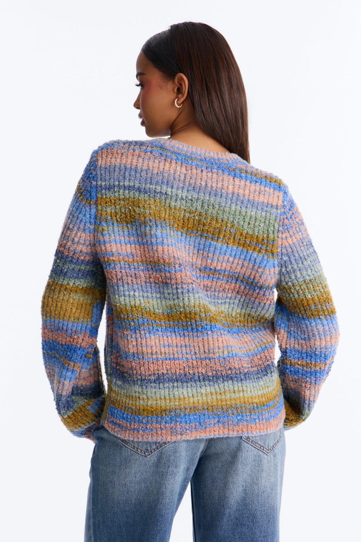 Amber Dusk Multi Stripe Cardigan - Multi Color — Multicolor