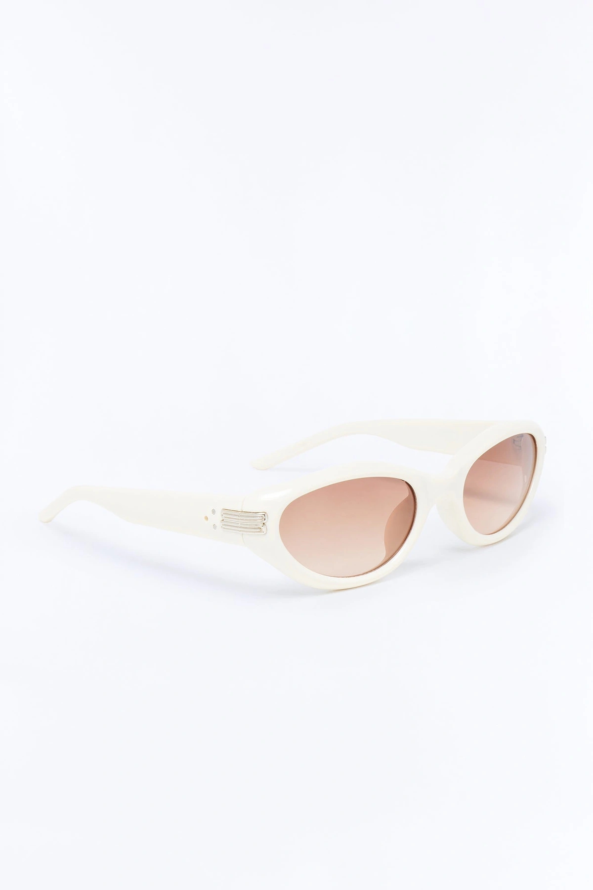 Glamorous Glare Cat Eye Sunglasses - Cream — Creme