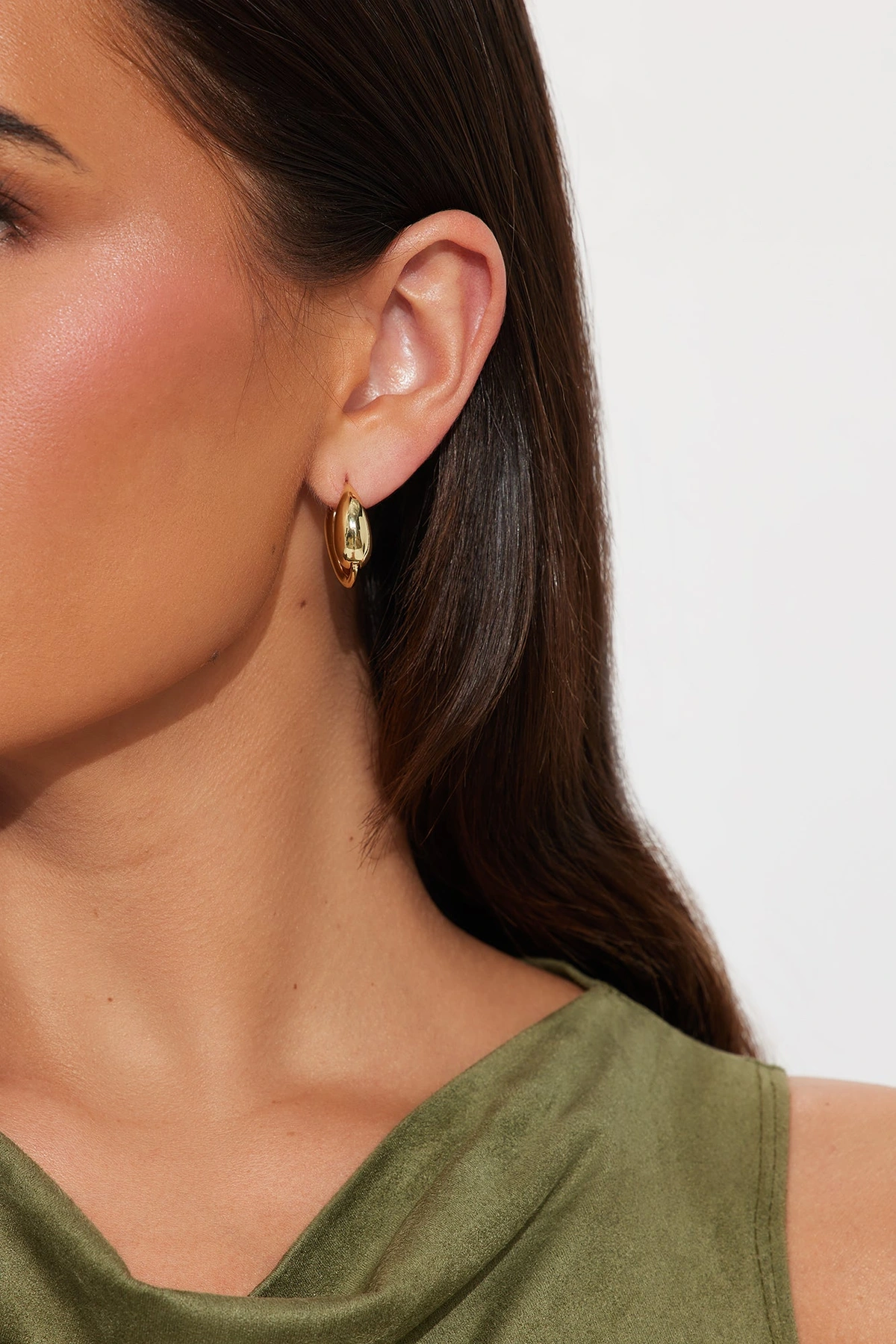 Yin To My Yang Hoop Earrings - Gold — Dourado