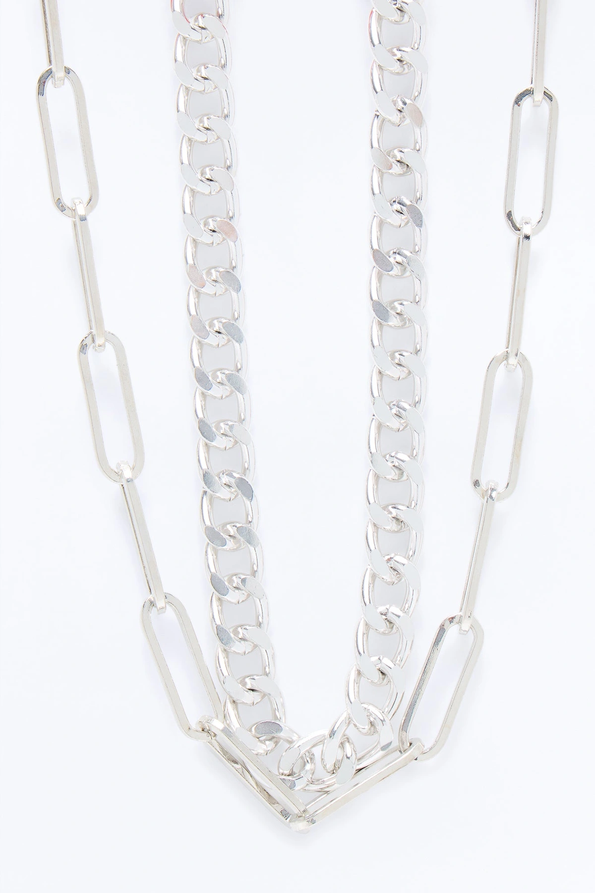 All I Am Layered Necklace - Silver — Prateado