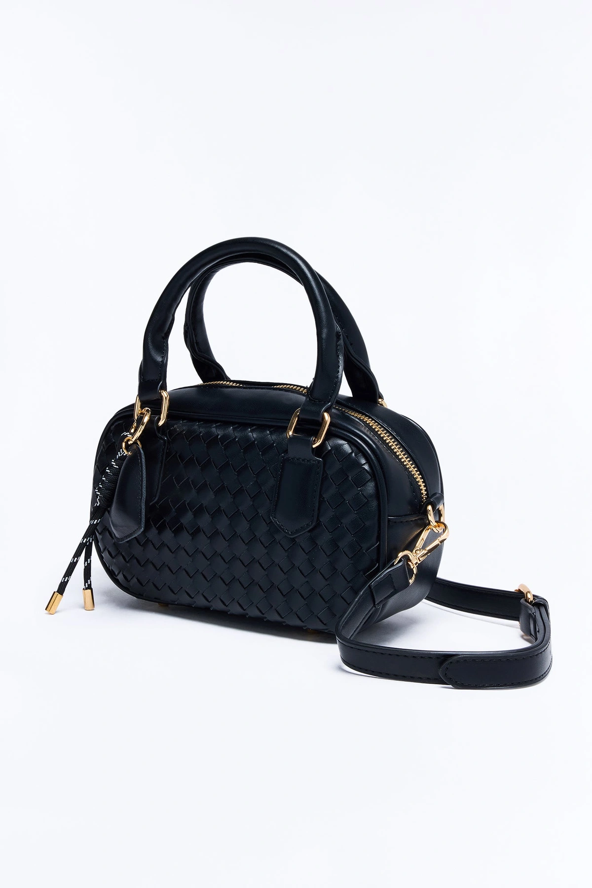 Wonder Why Faux Leather Satchel Handbag - Black — Preto